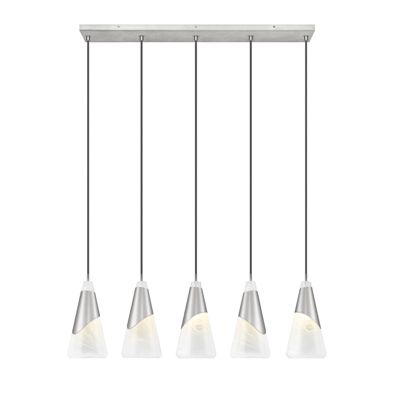 Z-Lite - 828P7-5L-BN - Five Light Linear Chandelier - Aimie - Brushed Nickel