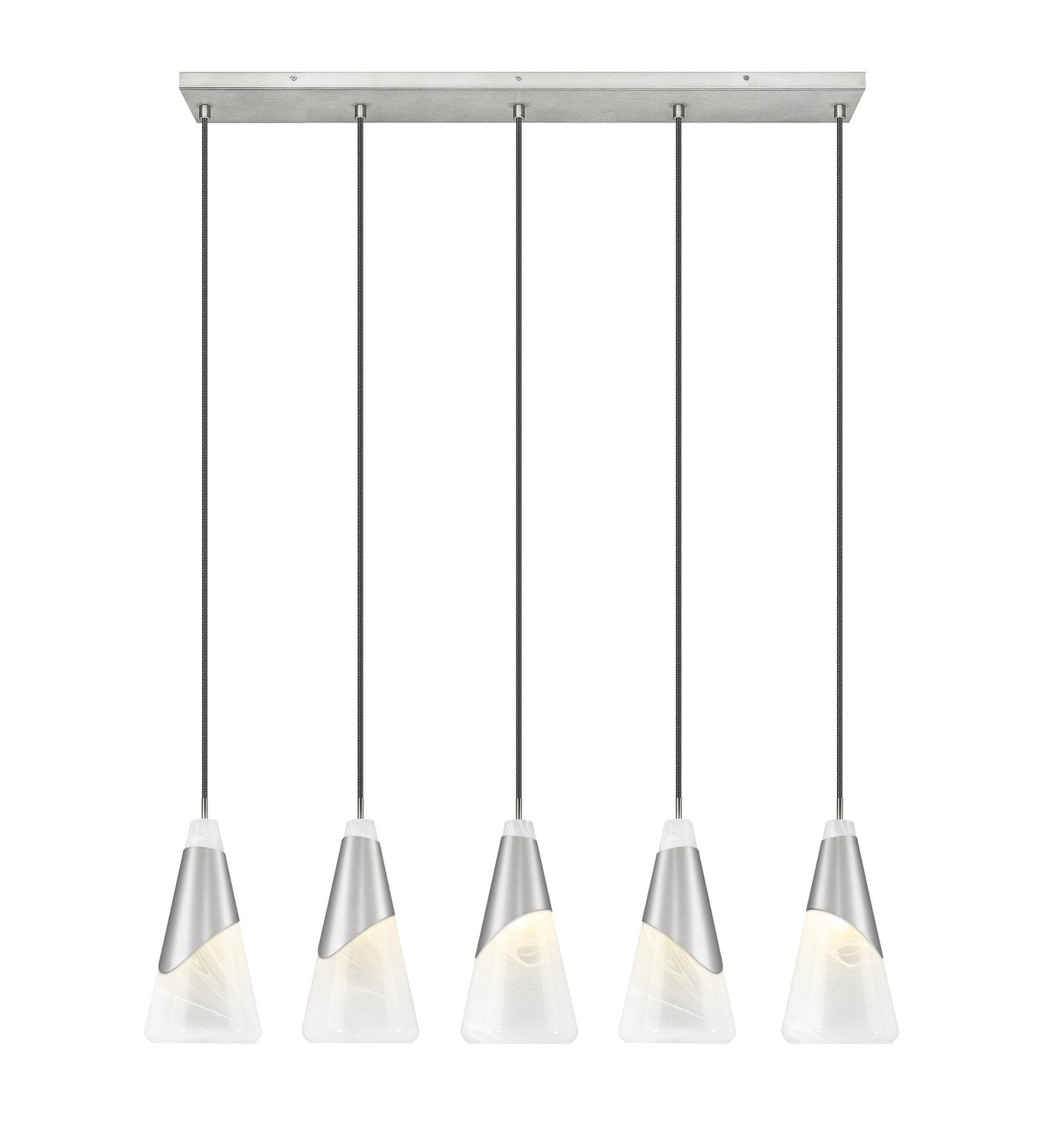 Z-Lite - 828P7-5L-BN - Five Light Linear Chandelier - Aimie - Brushed Nickel
