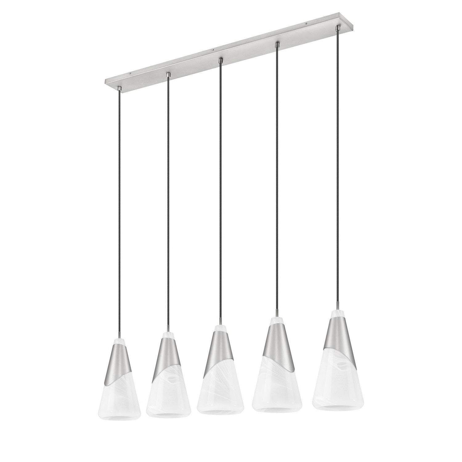 Z-Lite - 828P7-5L-BN - Five Light Linear Chandelier - Aimie - Brushed Nickel