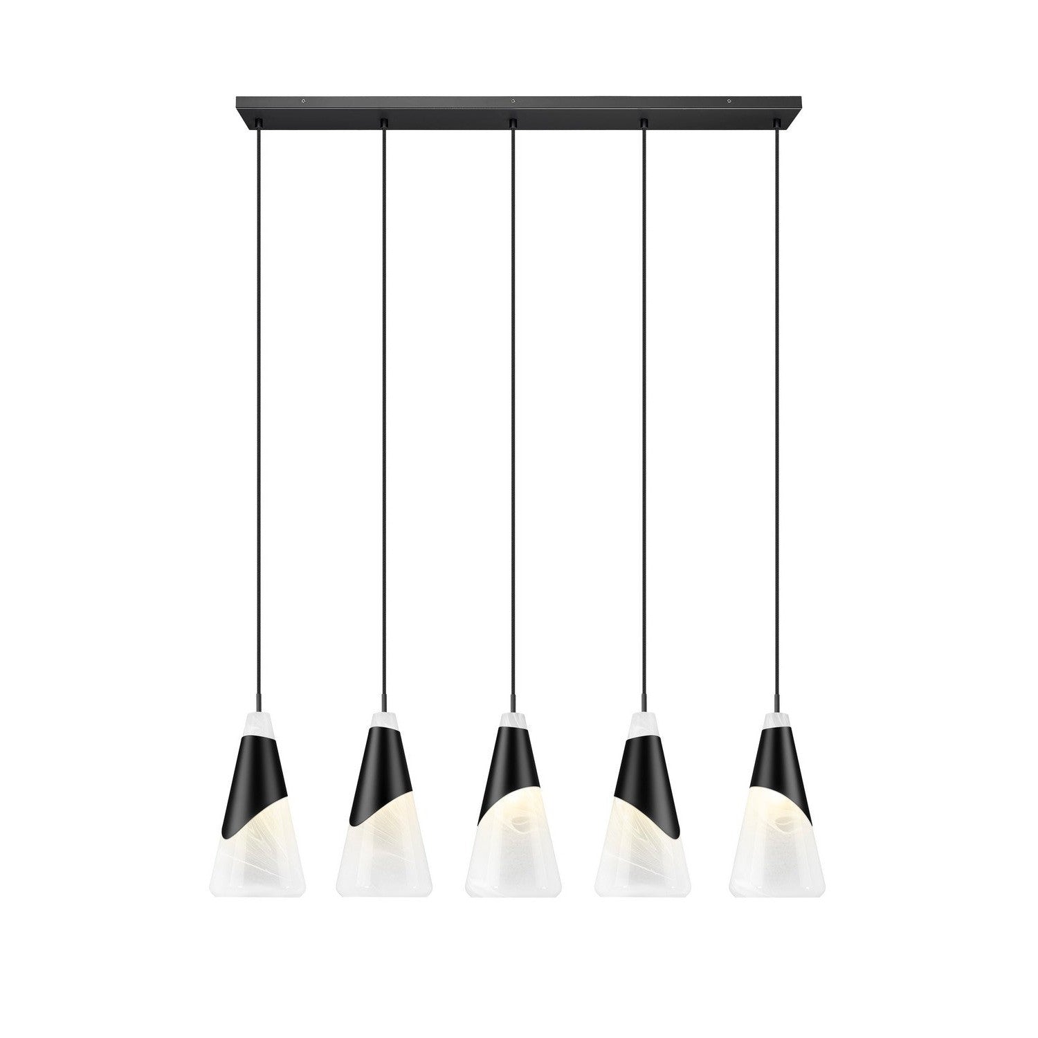 Z-Lite - 828P7-5L-MB - Five Light Linear Chandelier - Aimie - Matte Black
