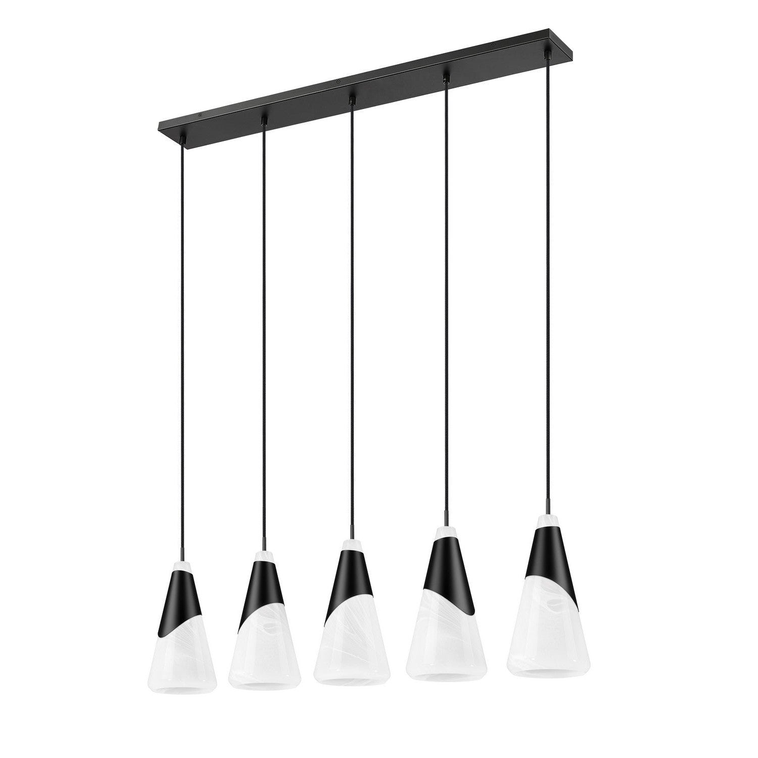 Z-Lite - 828P7-5L-MB - Five Light Linear Chandelier - Aimie - Matte Black