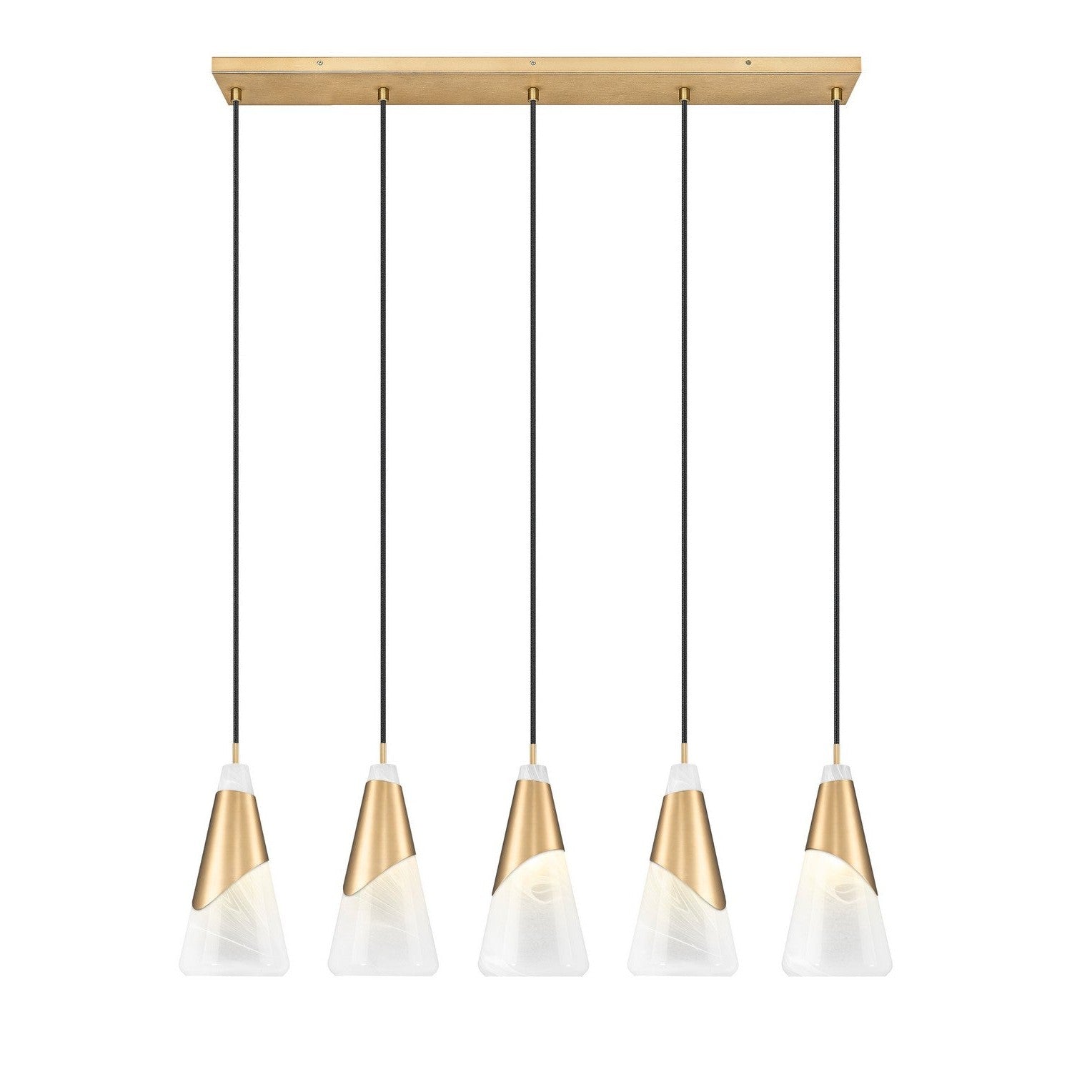 Z-Lite - 828P7-5L-MGLD - Five Light Linear Chandelier - Aimie - Modern Gold