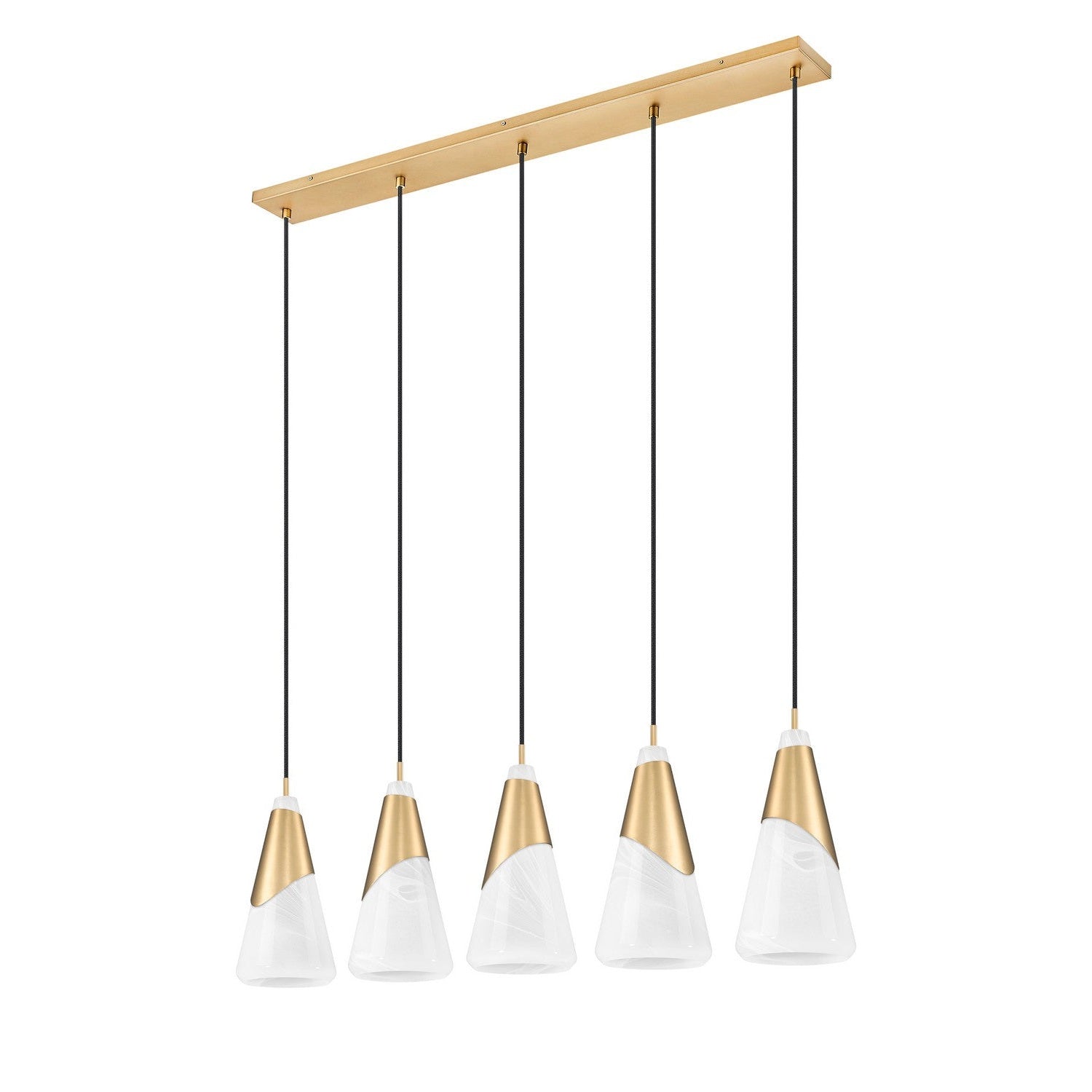 Z-Lite - 828P7-5L-MGLD - Five Light Linear Chandelier - Aimie - Modern Gold