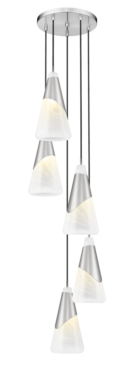 Z-Lite - 828P7-5R-BN - Five Light Chandelier - Aimie - Brushed Nickel