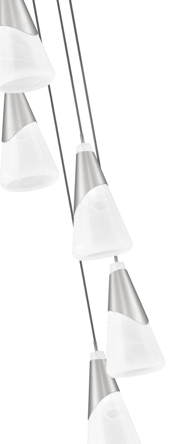 Z-Lite - 828P7-5R-BN - Five Light Chandelier - Aimie - Brushed Nickel