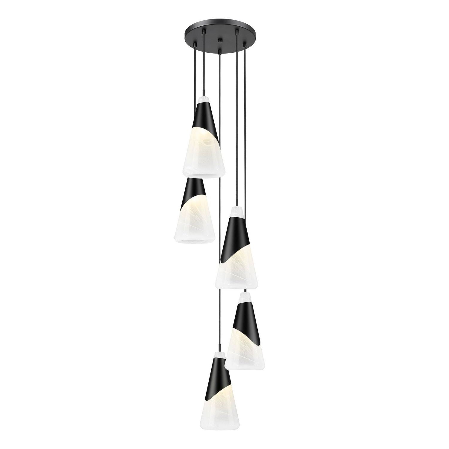 Z-Lite - 828P7-5R-MB - Five Light Chandelier - Aimie - Matte Black