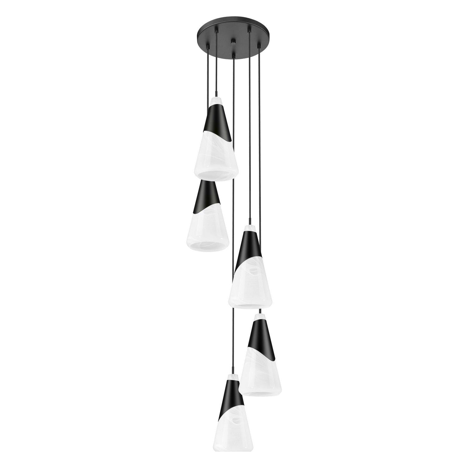 Z-Lite - 828P7-5R-MB - Five Light Chandelier - Aimie - Matte Black