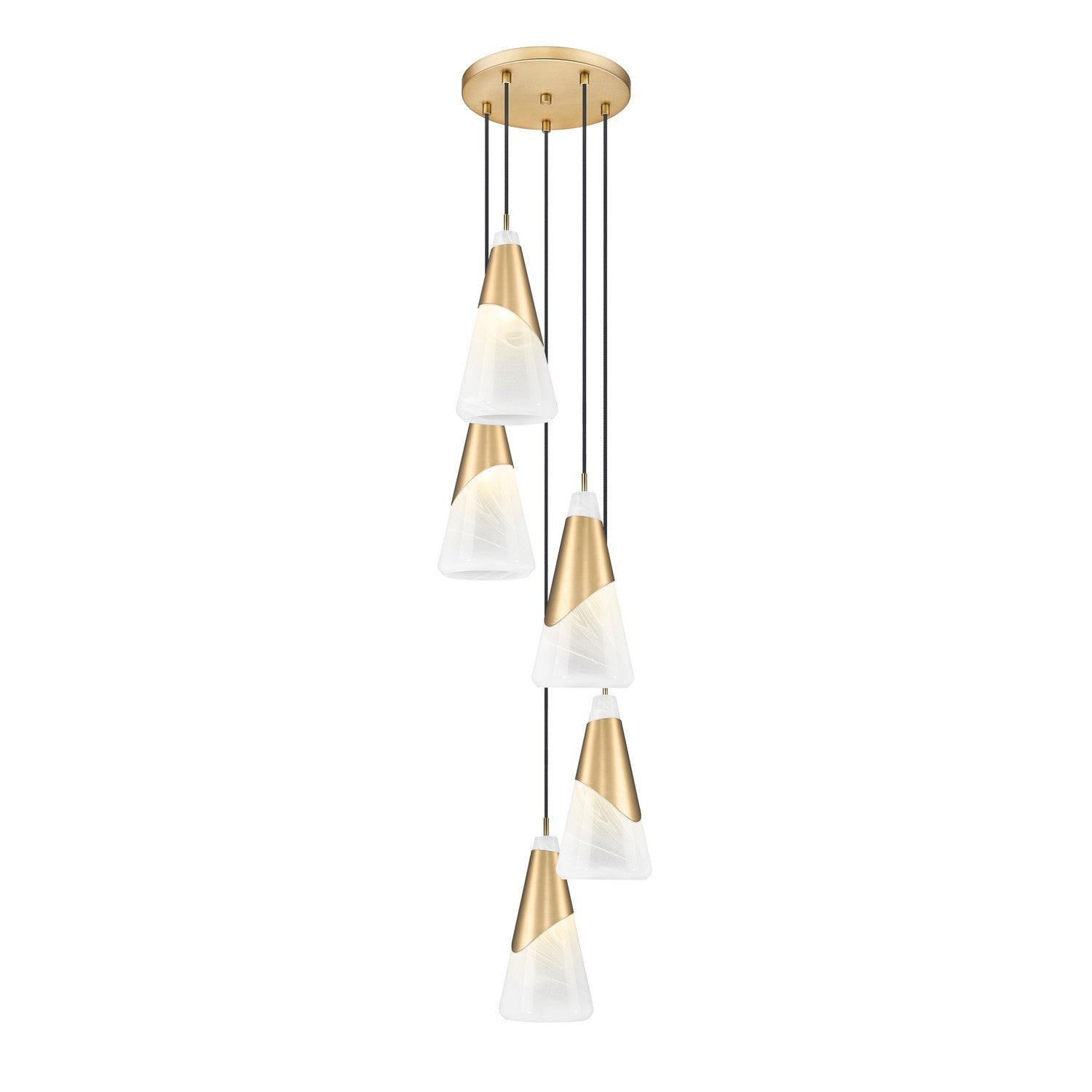 Z-Lite - 828P7-5R-MGLD - Five Light Chandelier - Aimie - Modern Gold