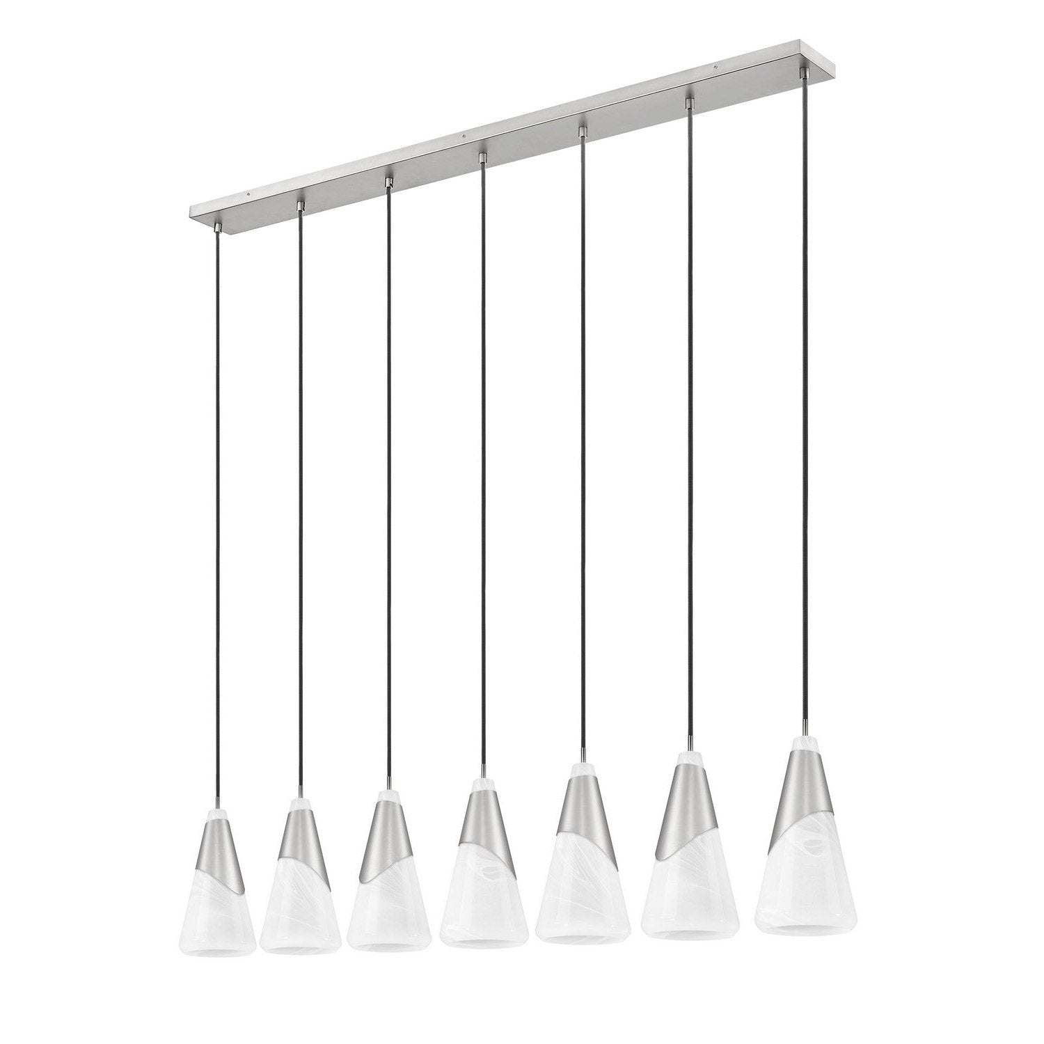 Z-Lite - 828P7-7L-BN - Seven Light Linear Chandelier - Aimie - Brushed Nickel