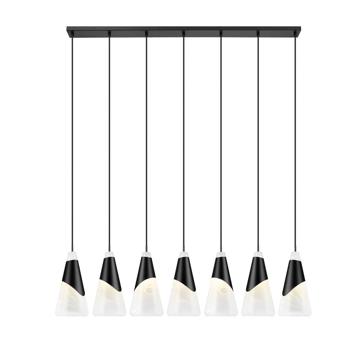 Z-Lite - 828P7-7L-MB - Seven Light Linear Chandelier - Aimie - Matte Black