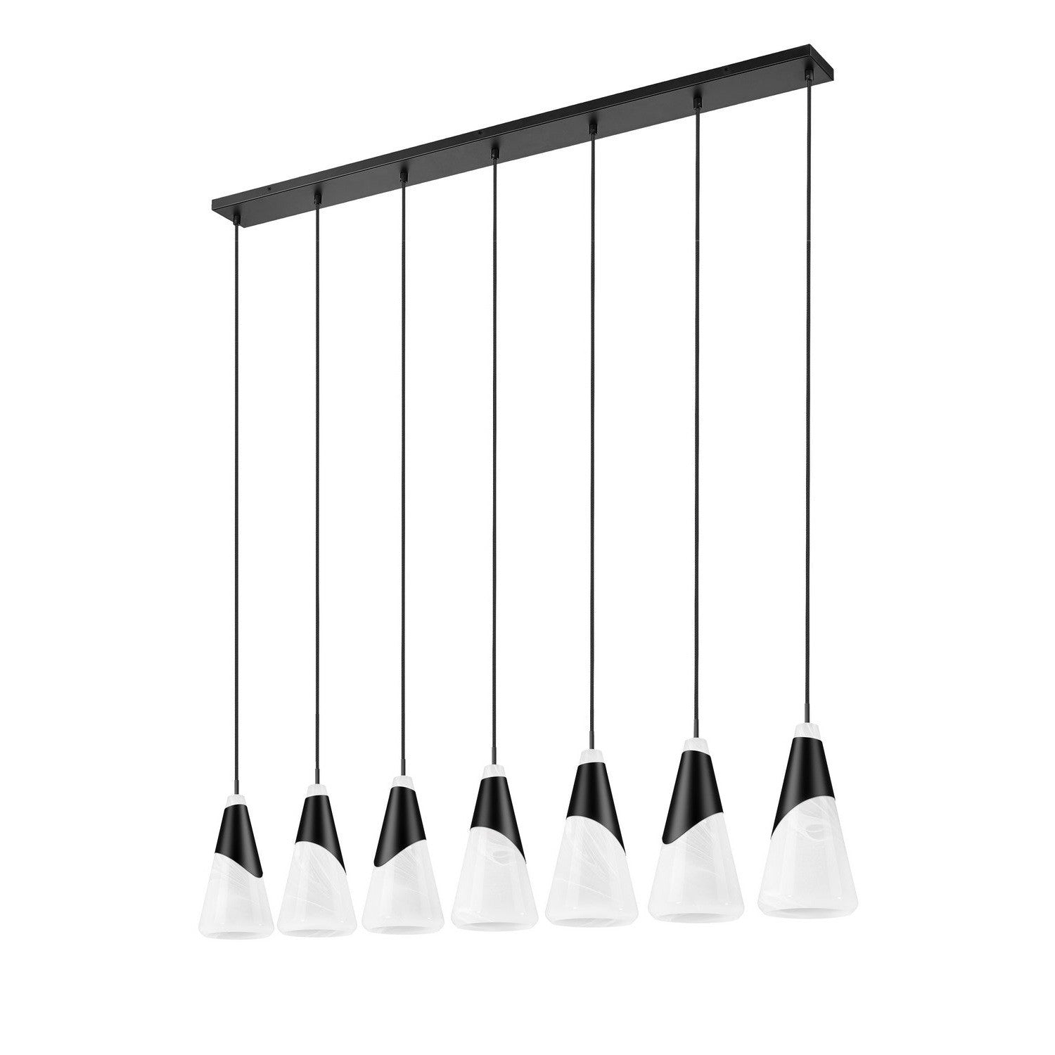 Z-Lite - 828P7-7L-MB - Seven Light Linear Chandelier - Aimie - Matte Black