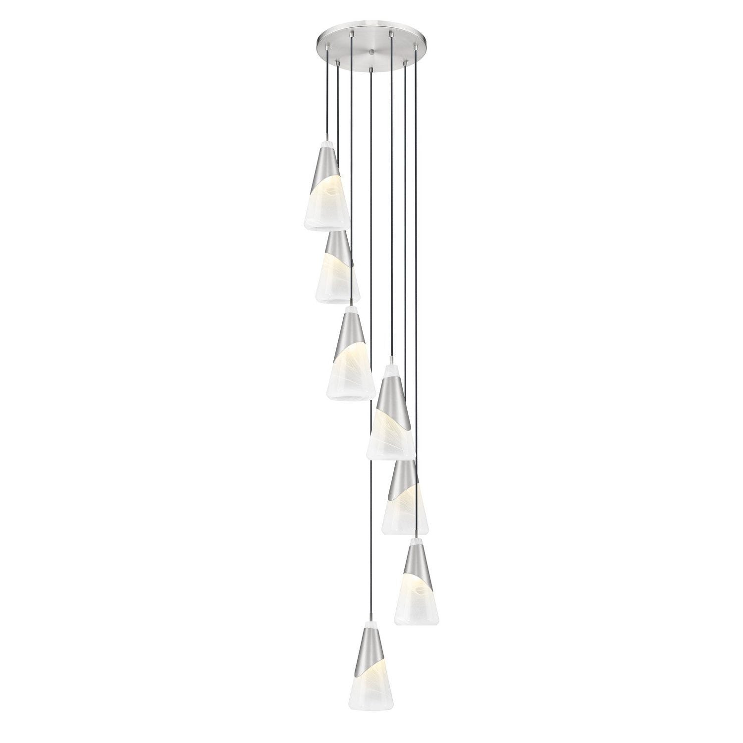 Z-Lite - 828P7-7R-BN - Seven Light Chandelier - Aimie - Brushed Nickel