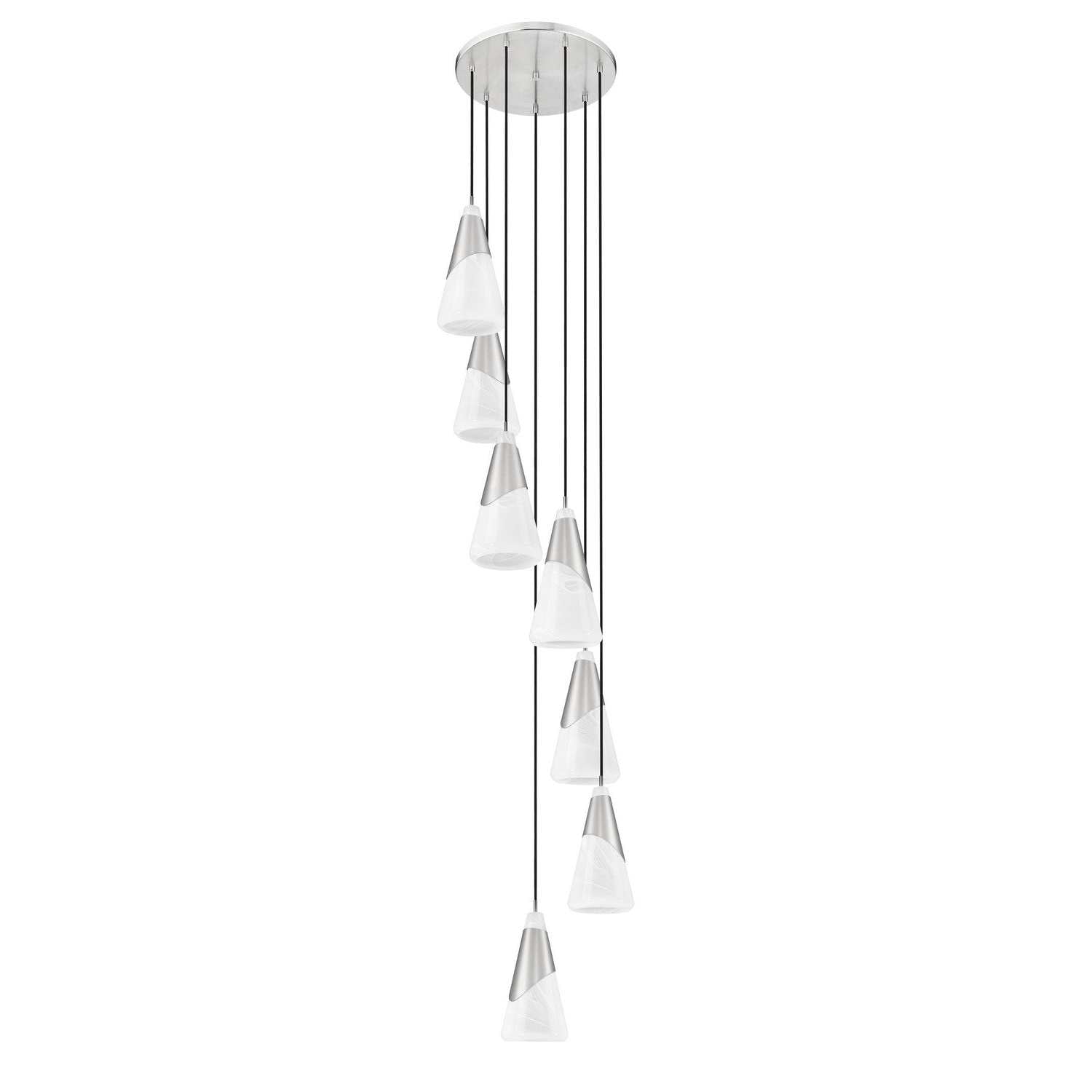 Z-Lite - 828P7-7R-BN - Seven Light Chandelier - Aimie - Brushed Nickel