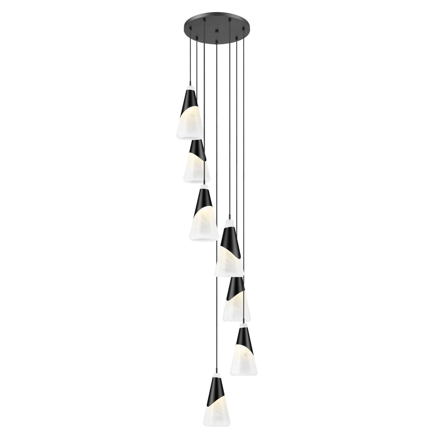 Z-Lite - 828P7-7R-MB - Seven Light Chandelier - Aimie - Matte Black