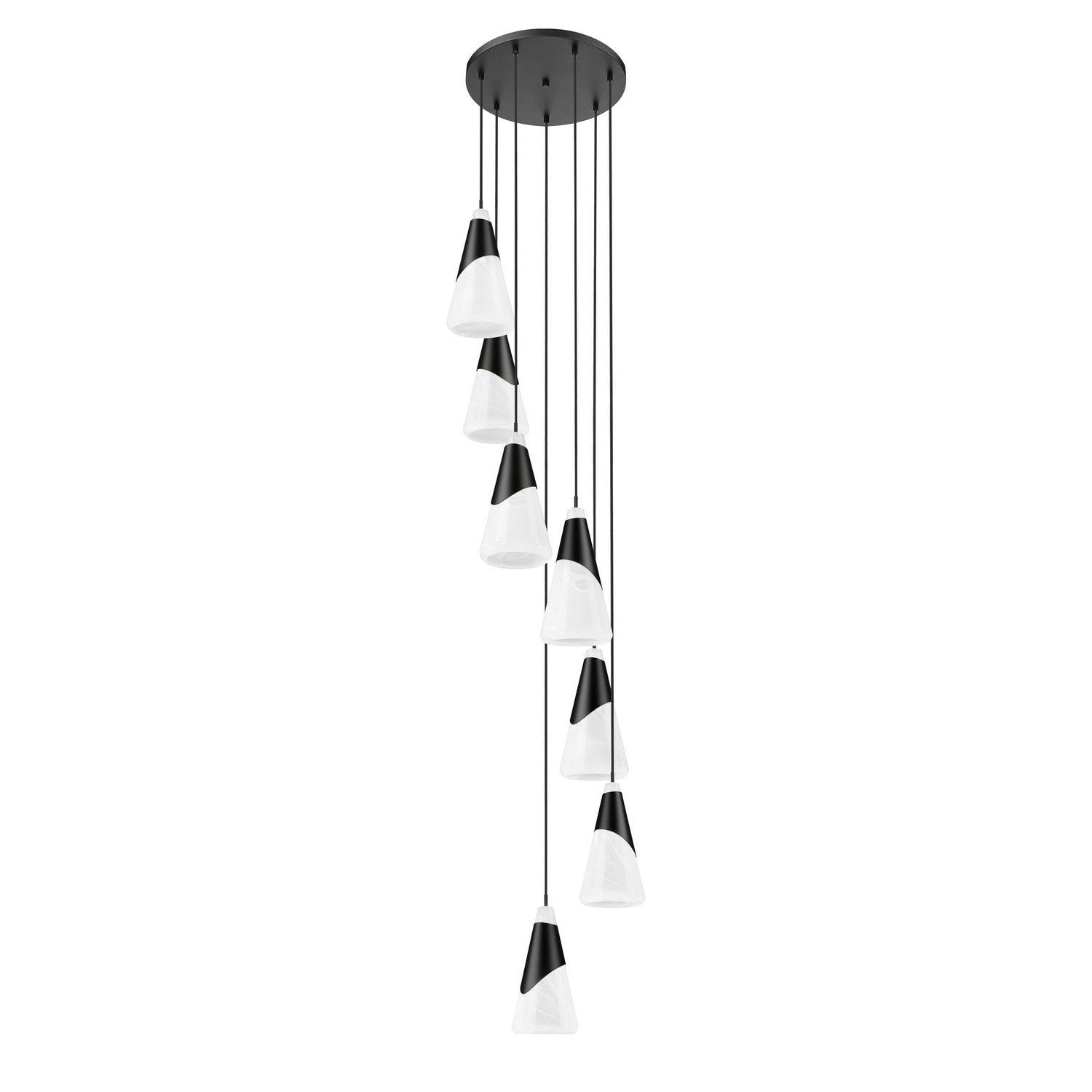 Z-Lite - 828P7-7R-MB - Seven Light Chandelier - Aimie - Matte Black