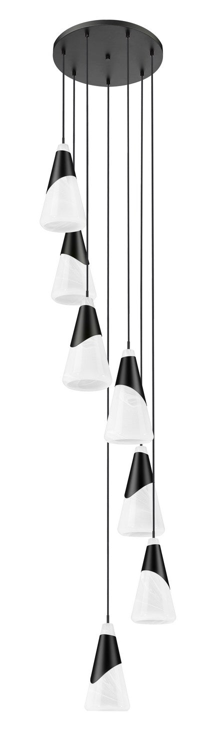 Z-Lite - 828P7-7R-MB - Seven Light Chandelier - Aimie - Matte Black