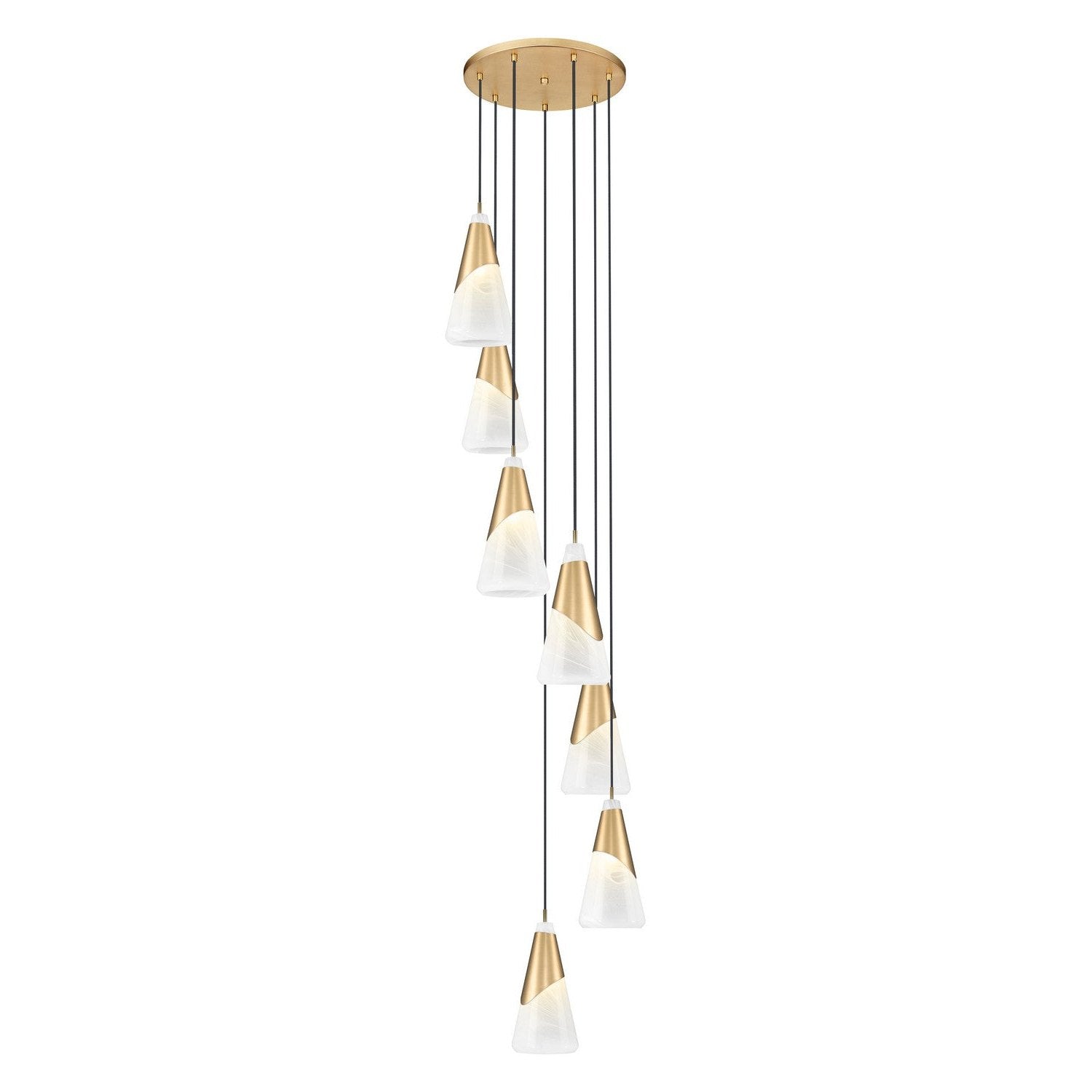 Z-Lite - 828P7-7R-MGLD - Seven Light Chandelier - Aimie - Modern Gold