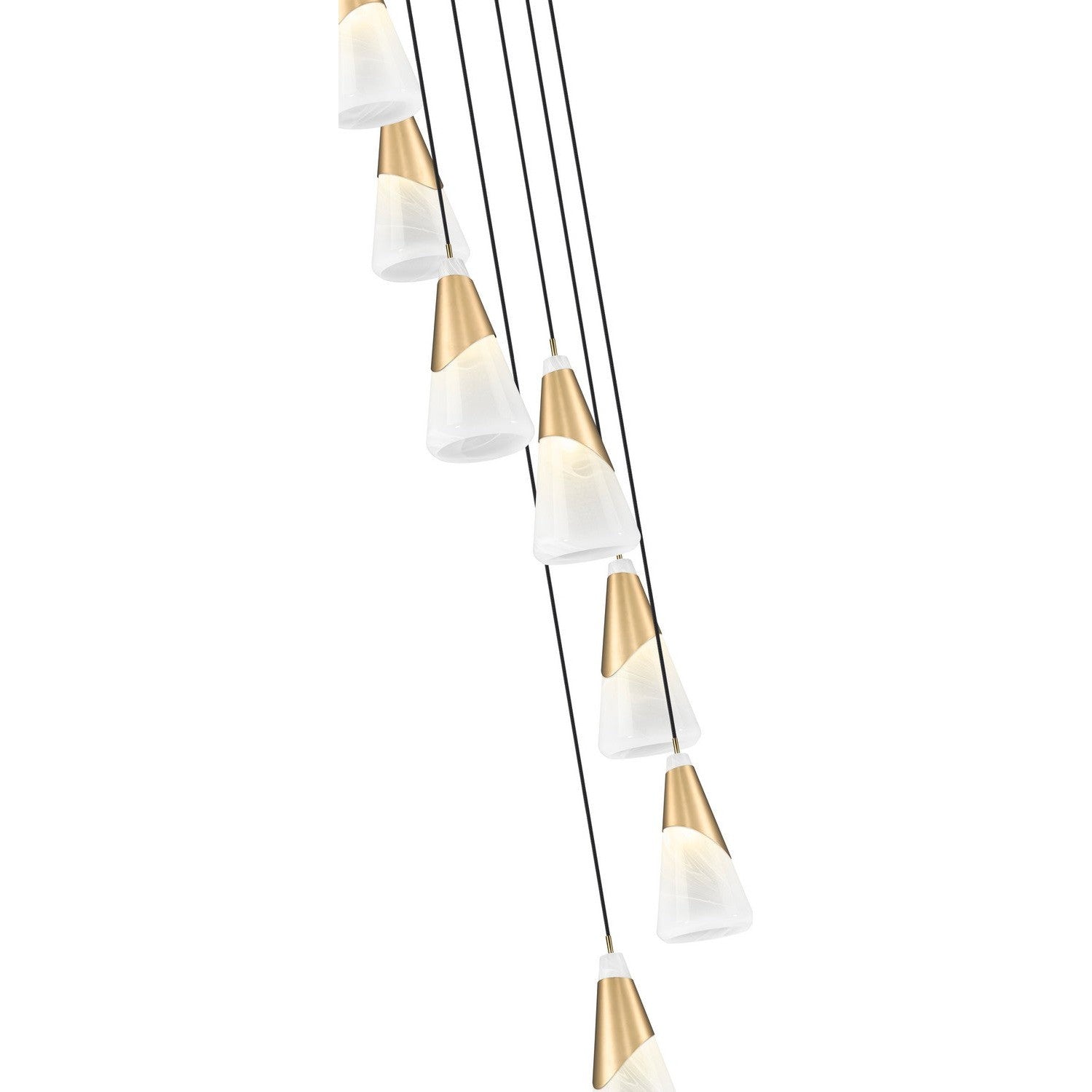 Z-Lite - 828P7-7R-MGLD - Seven Light Chandelier - Aimie - Modern Gold