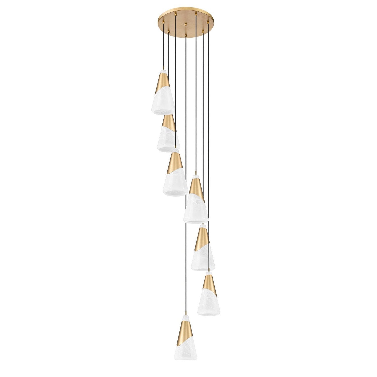 Z-Lite - 828P7-7R-MGLD - Seven Light Chandelier - Aimie - Modern Gold