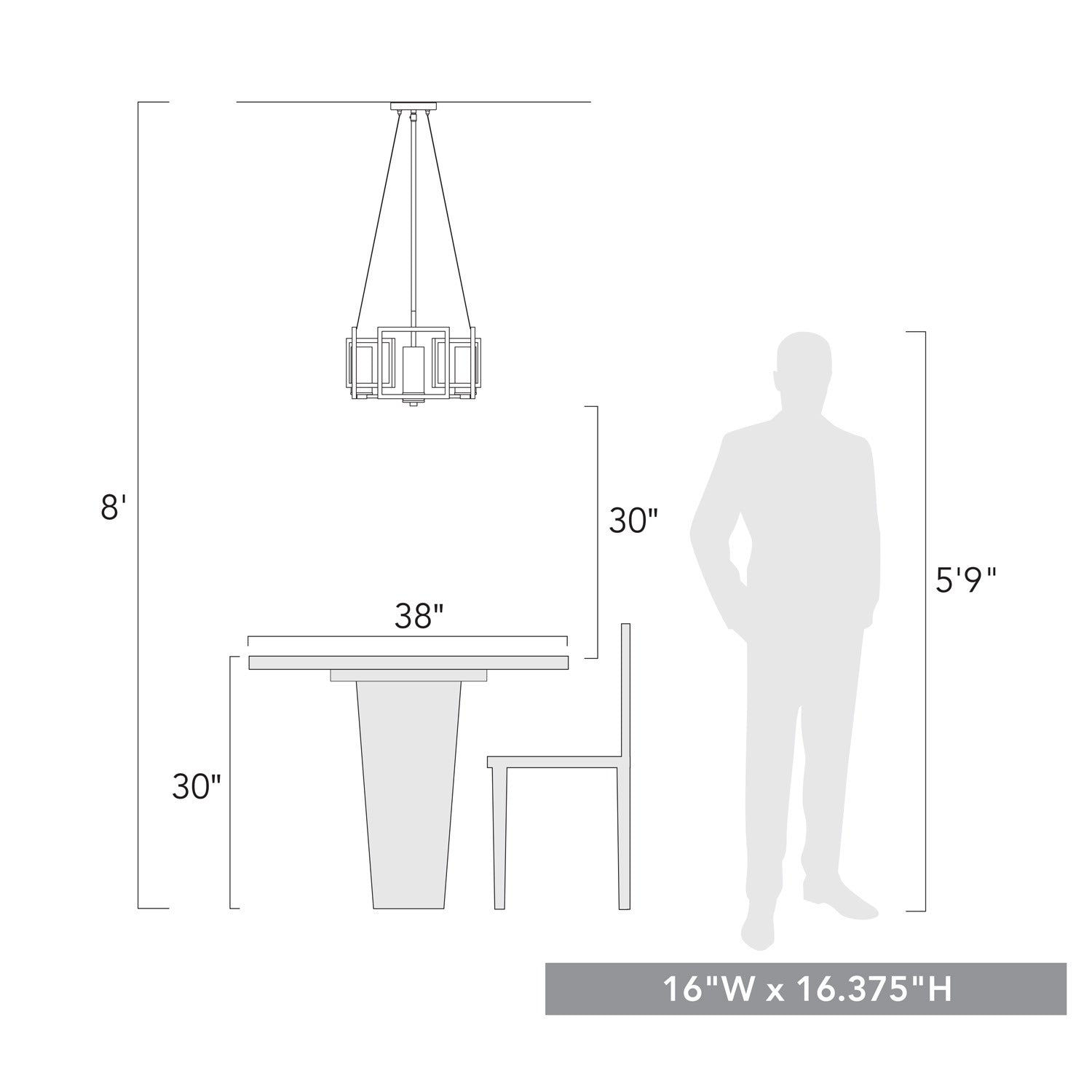 Golden - 6068-4P BCB - Four Light Pendant - Marco - Brushed Champagne Brass
