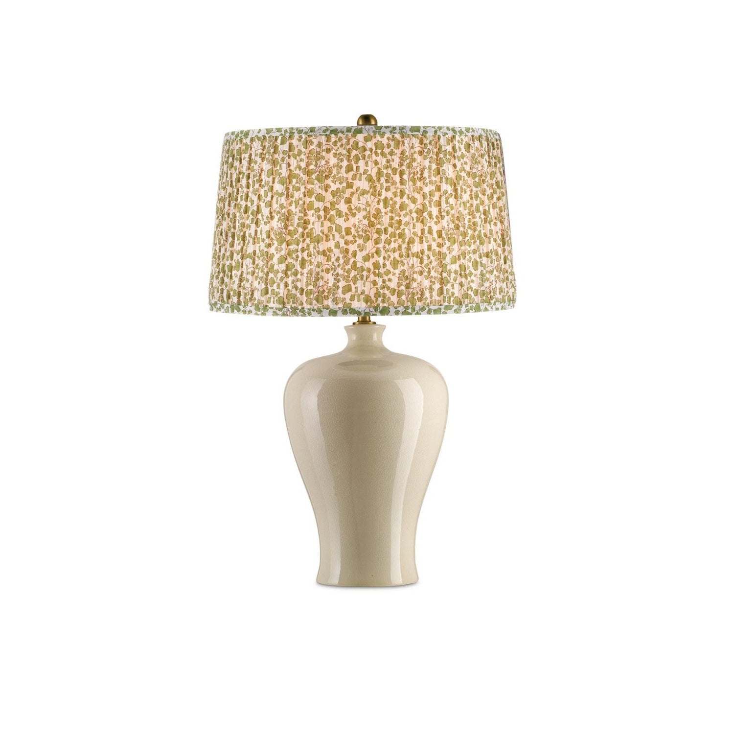 Currey and Company - 0900-6001 - Lamp Shade - Maiden Fern - Green/Ivory