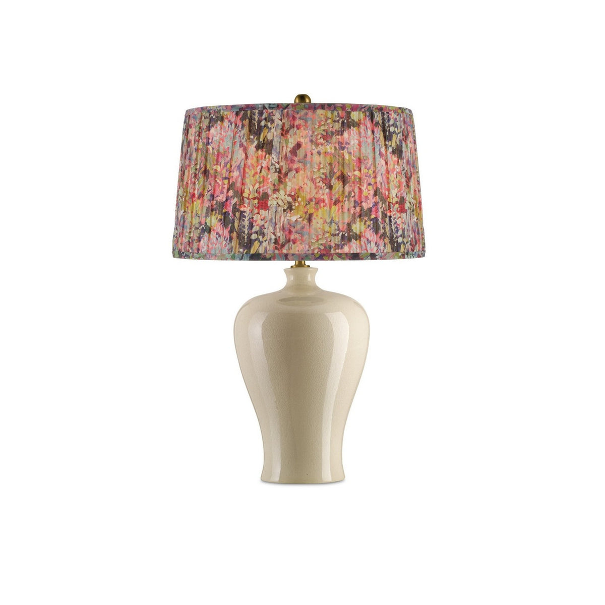 Currey and Company - 0900-6003 - Lamp Shade - Wildflower - Magenta/Green/Blue
