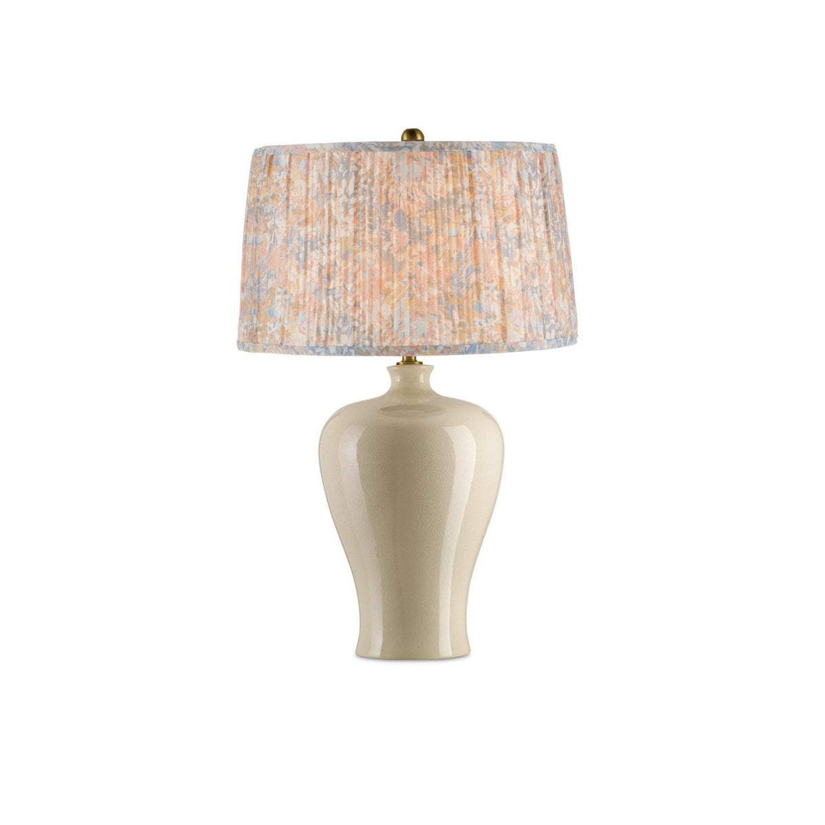 Currey and Company - 0900-6004 - Lamp Shade - Wildflower - Pastel Blue/Pastel Pink/Ivory