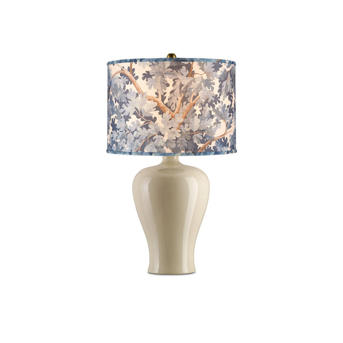 Currey and Company - 0900-6011 - Lamp Shade - Woodland - Blue/Brown/Ivory