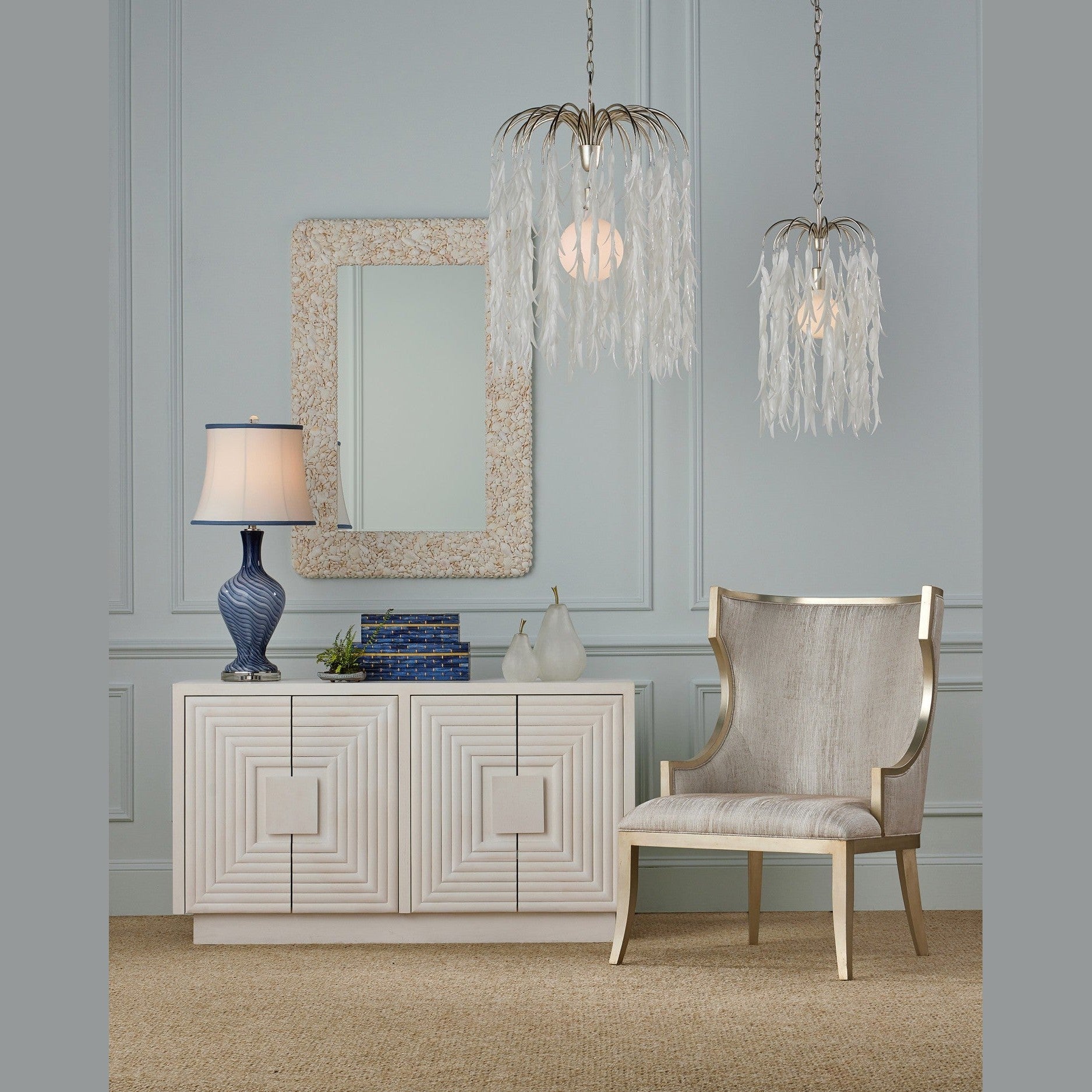 Currey and Company - 1000-0168 - Mirror - Turbinella - Natural
