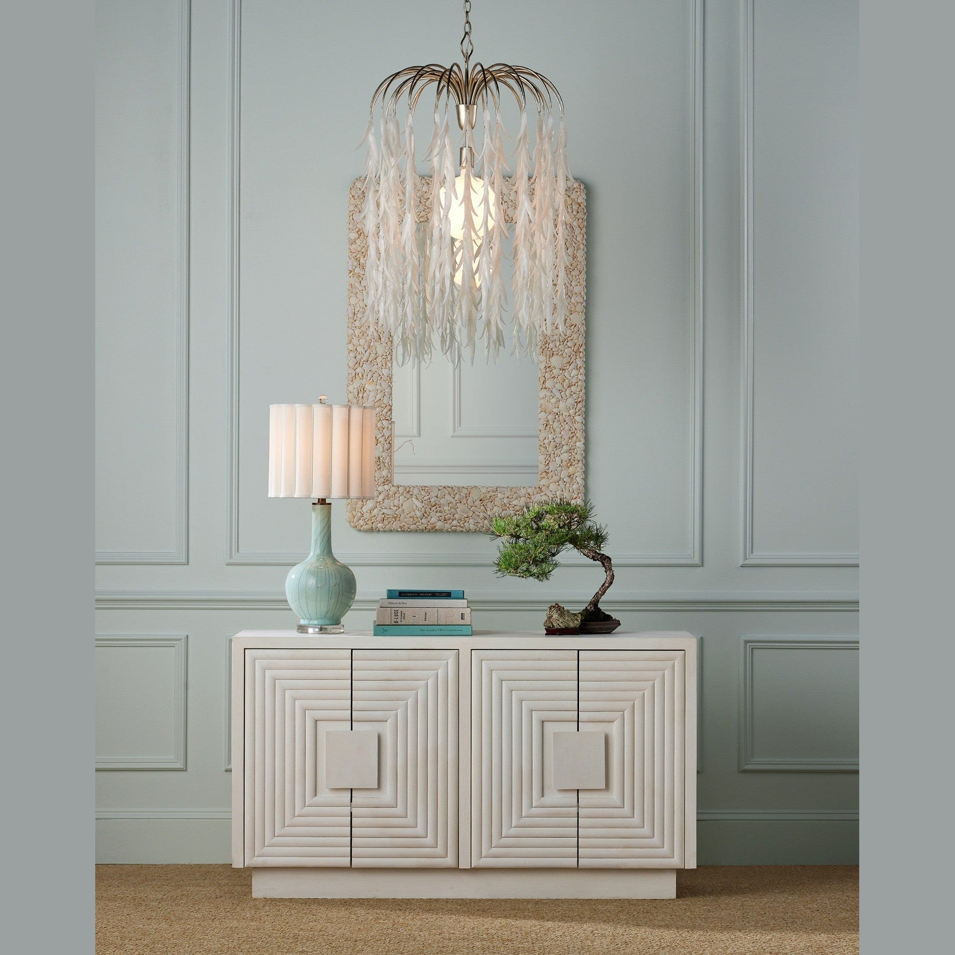 Currey and Company - 1000-0168 - Mirror - Turbinella - Natural