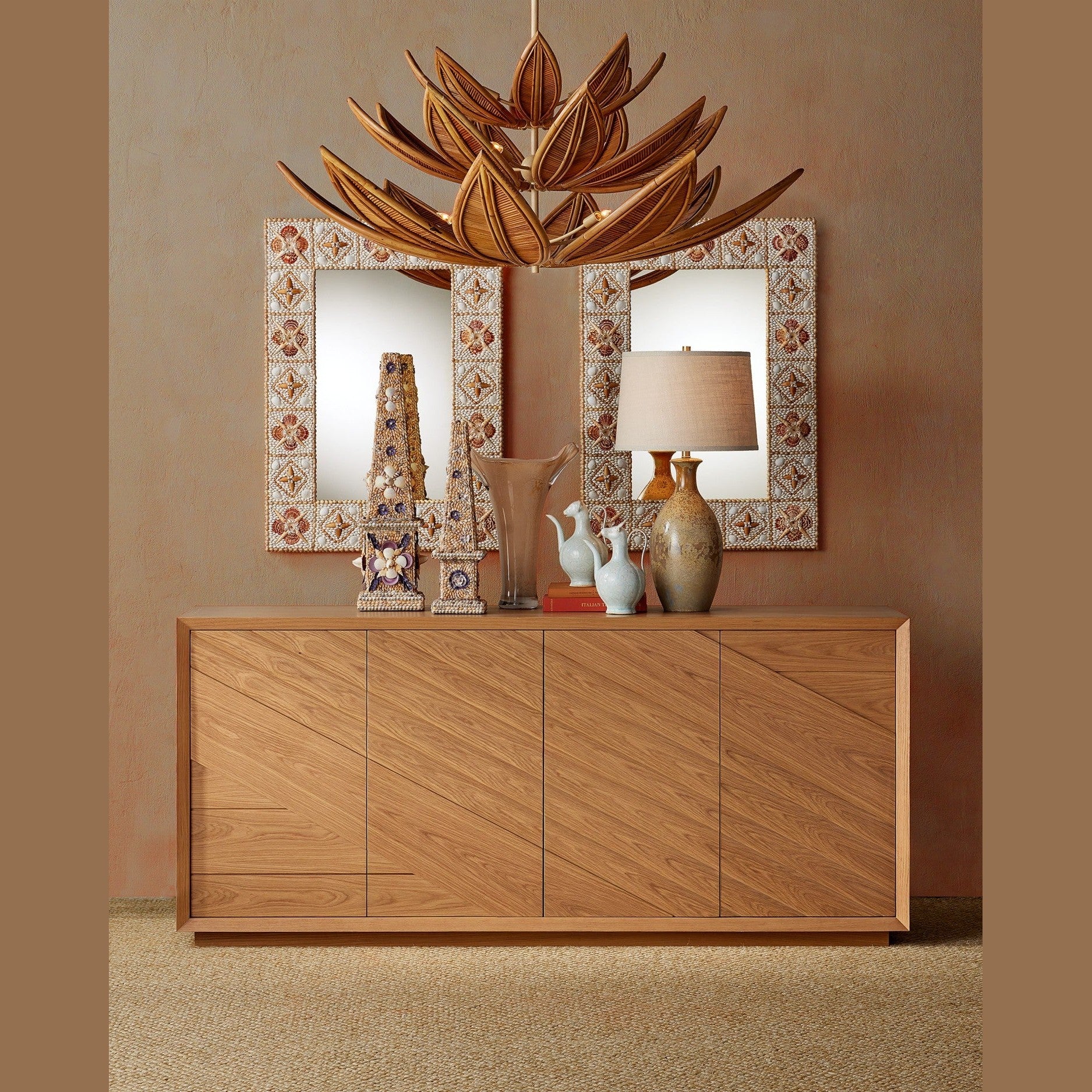 Currey and Company - 1000-0169 - Mirror - Junonia Rectangular Mirror - Natural