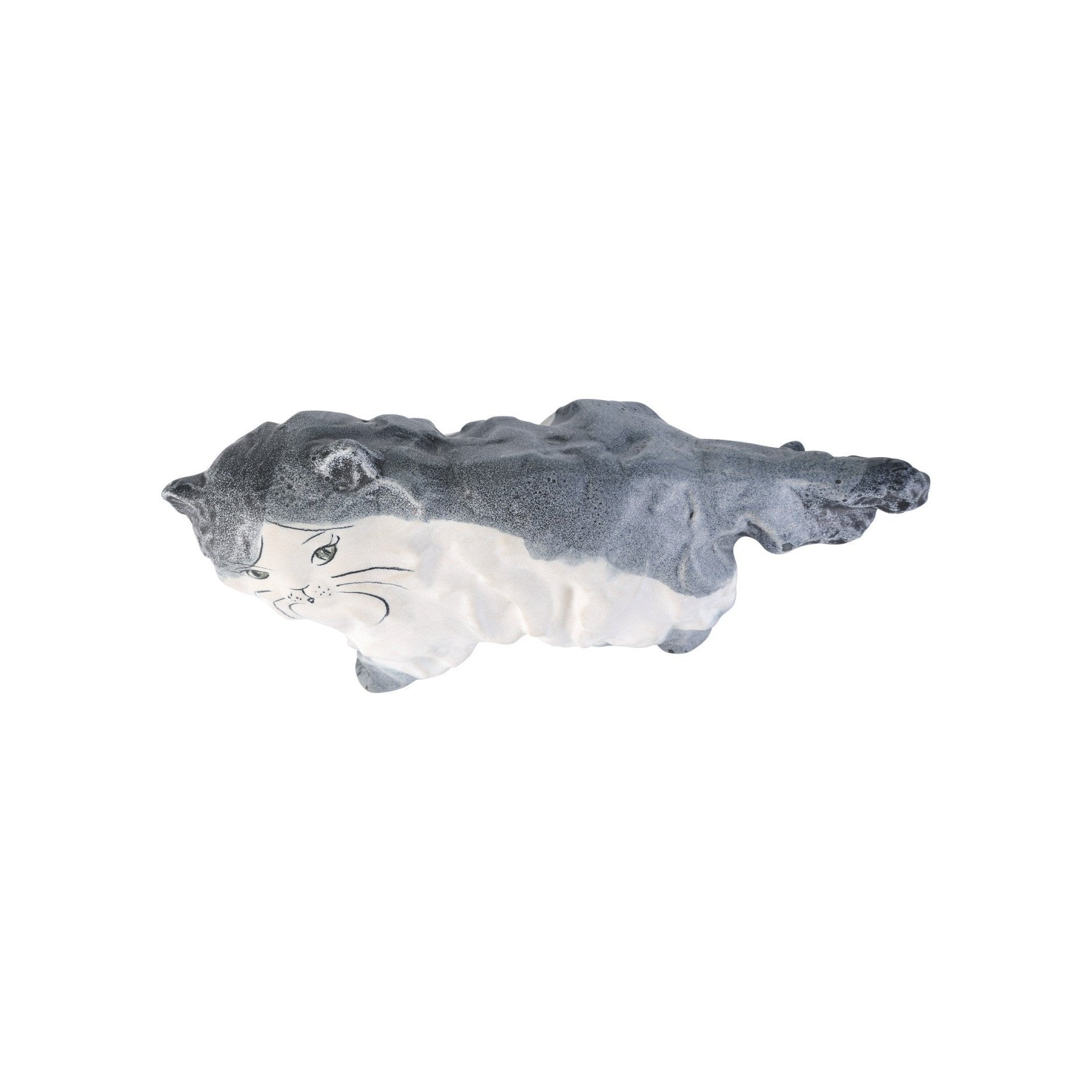Currey and Company - 1200-1000 - Object - Siamese Cat Object - Grayish Blue / Off-White