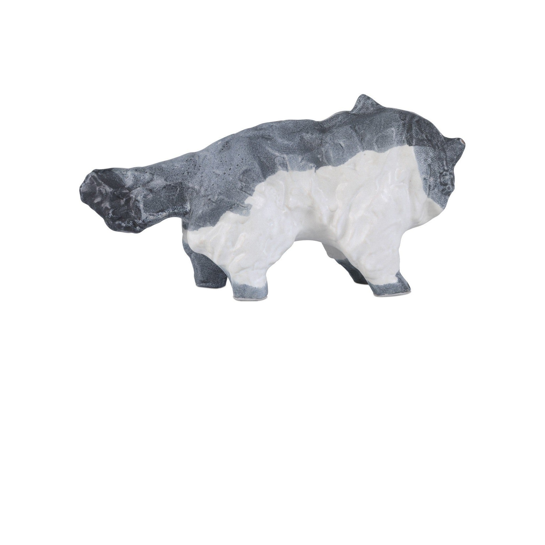 Currey and Company - 1200-1000 - Object - Siamese Cat Object - Grayish Blue / Off-White