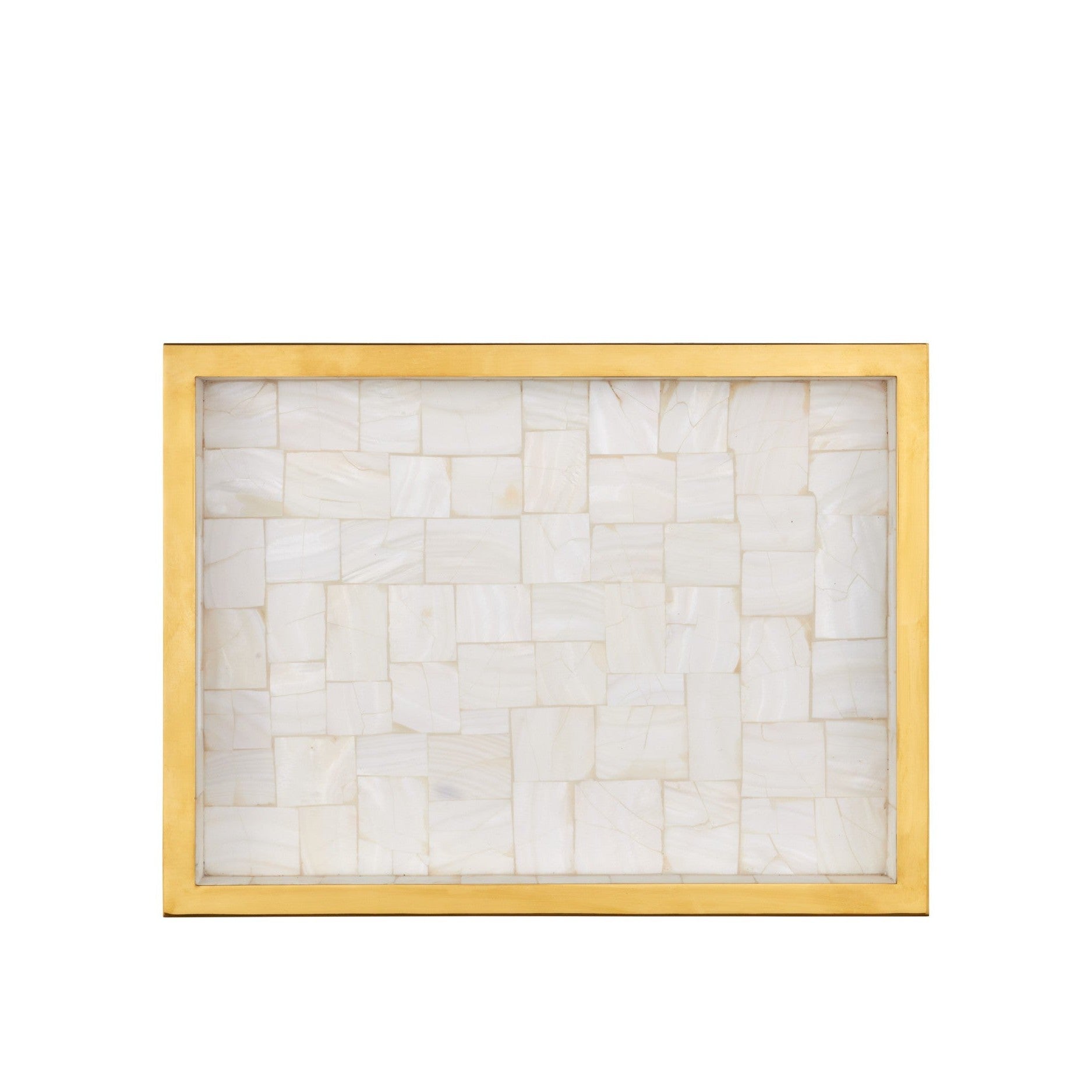 Currey and Company - 1200-1021 - Tray Set of 2 - Casey - Natural / Brass