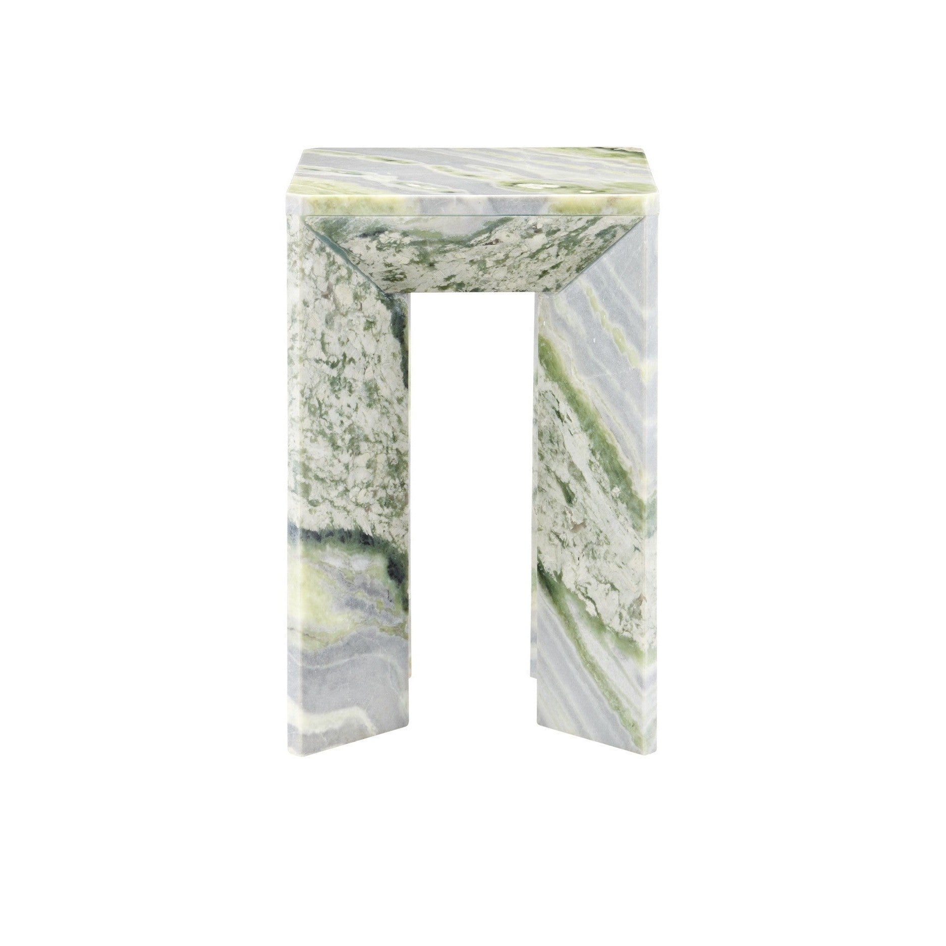 Currey and Company - 3000-0326 - Accent Table - Minerale Green Onyx Accent Table - Natural