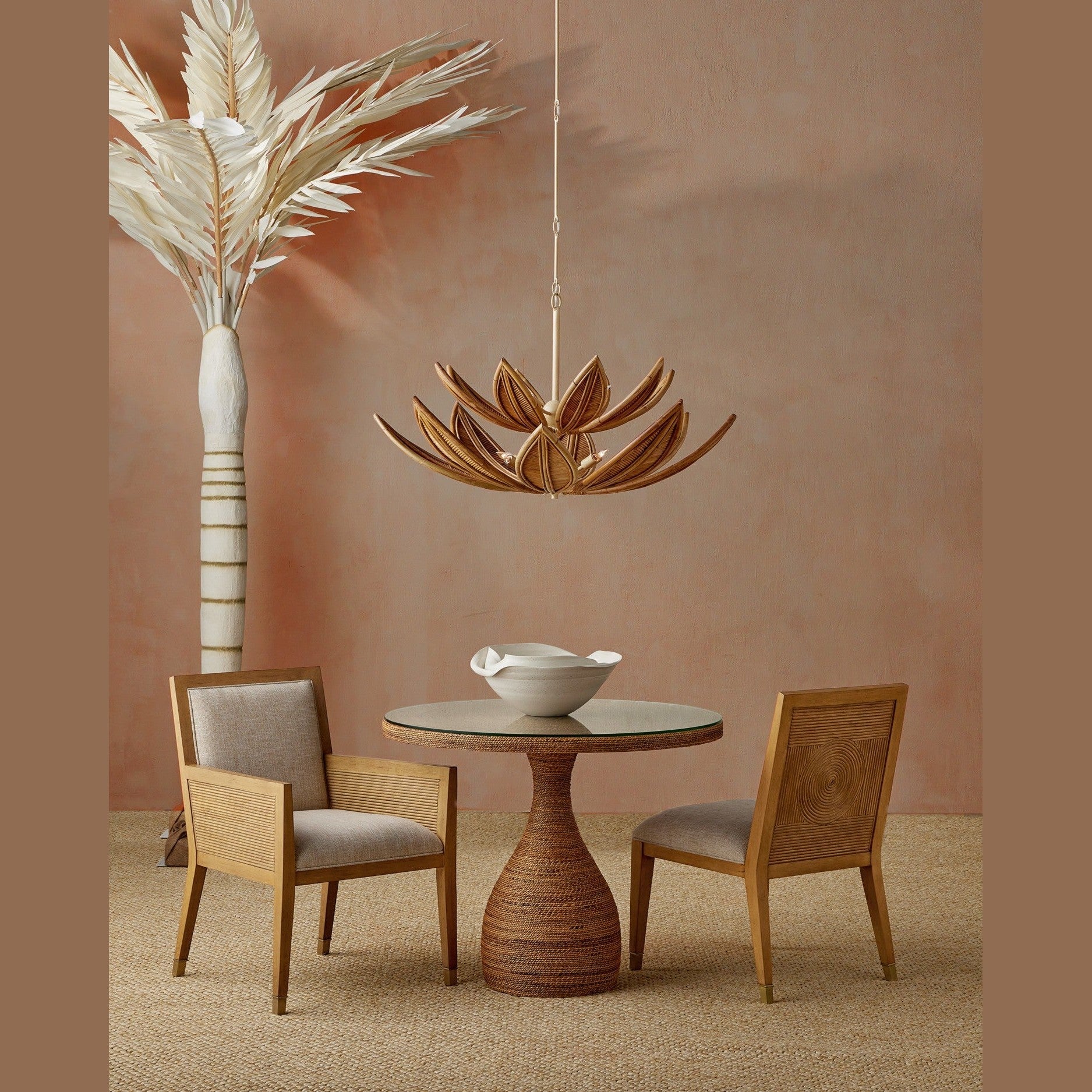 Currey and Company - 3000-0331 - Entry Table - Dominica Entry Table - Natural / Clear