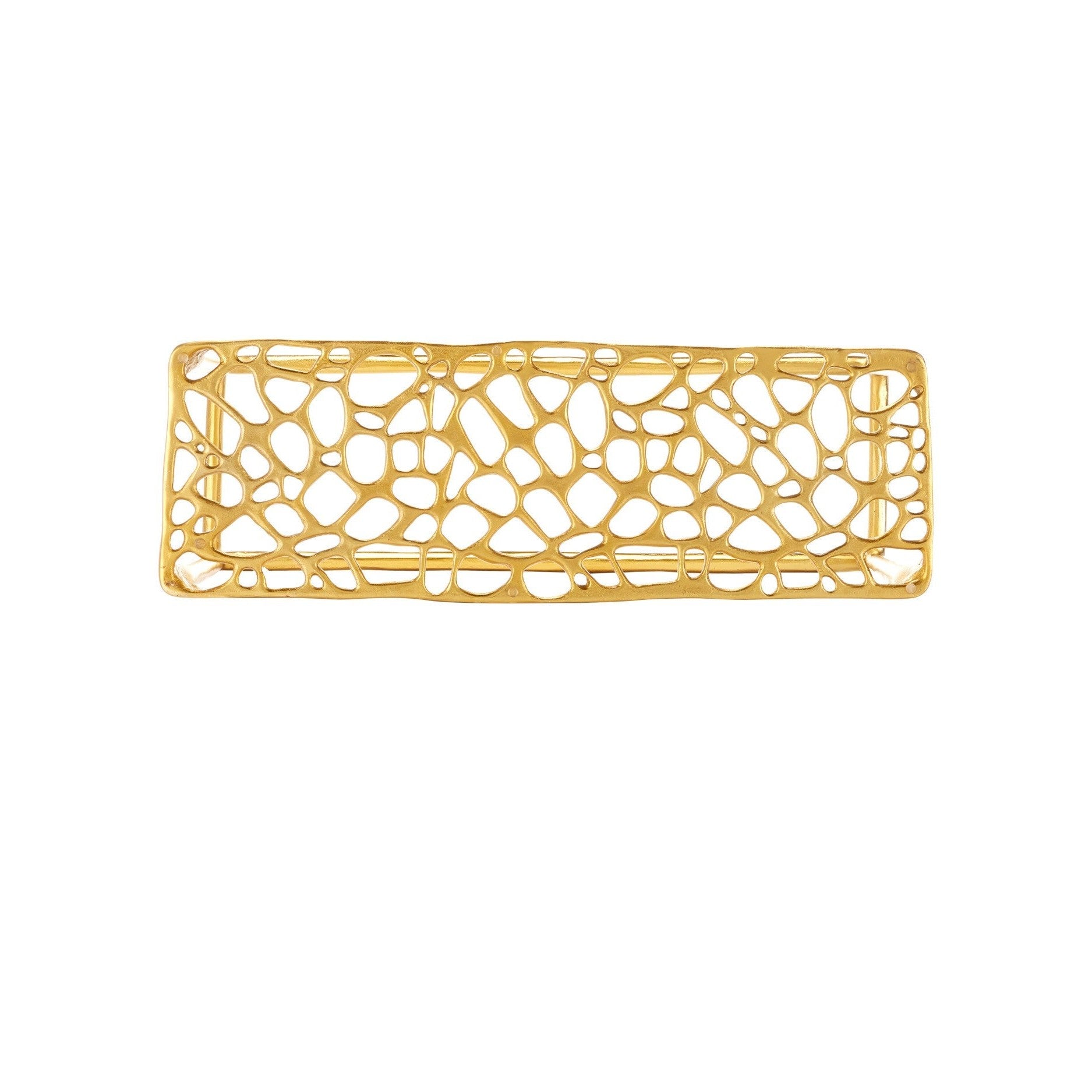 Currey and Company - 4000-0232 - Console Table - Honeycomb - Gold / Clear