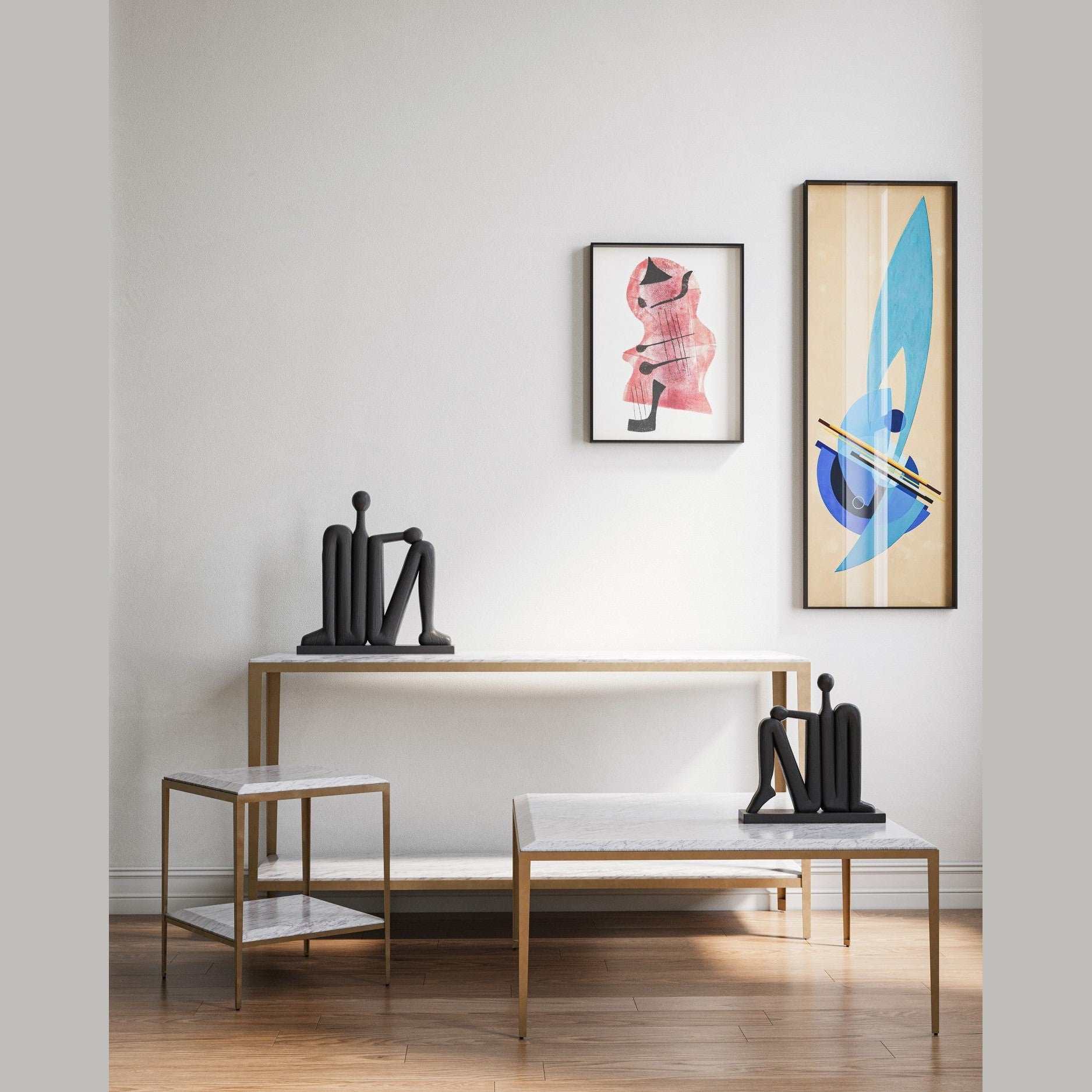 Currey and Company - 4000-0237 - Cocktail Table - Oblique - Natural / Antique Brass
