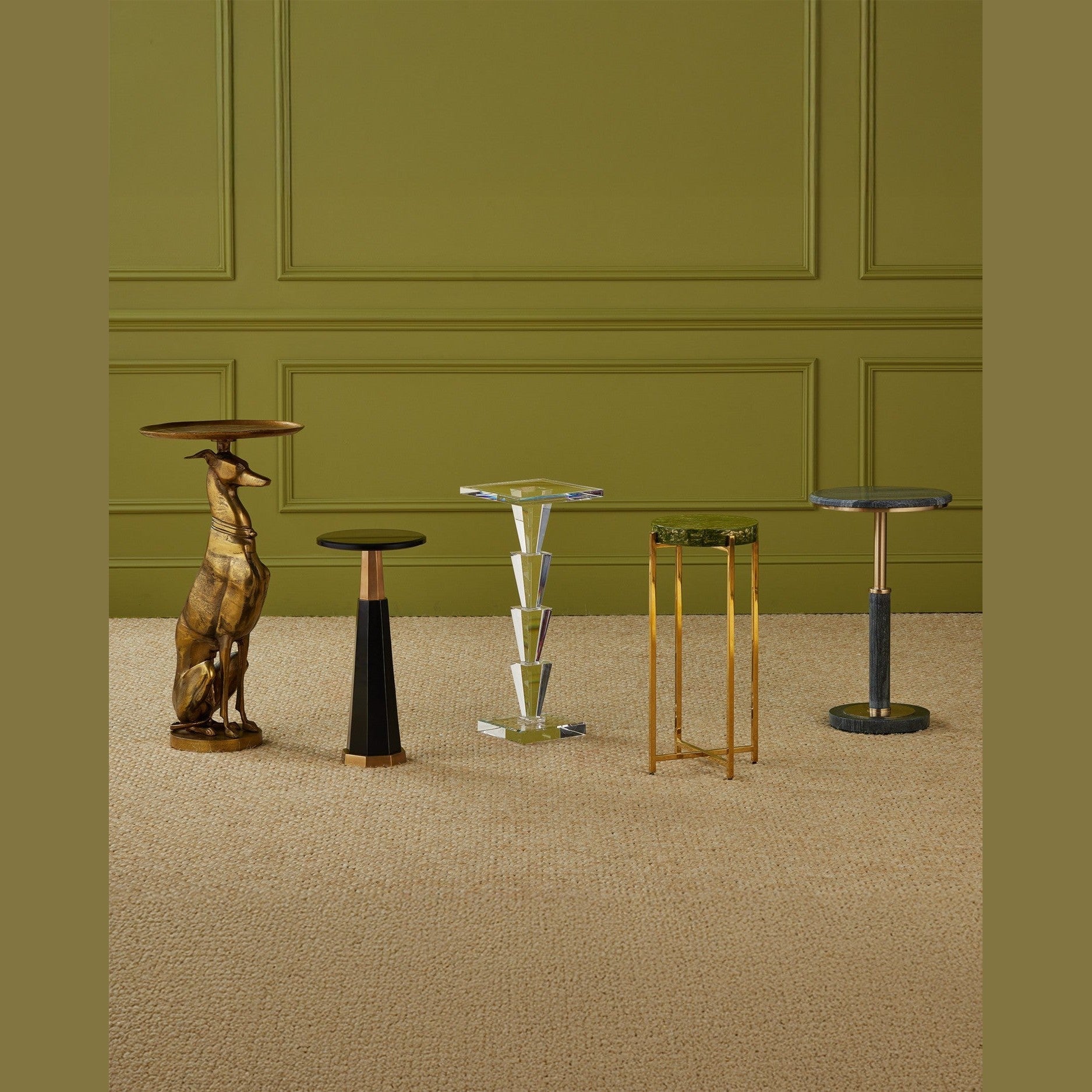 Currey and Company - 4000-0239 - Accent Table - Ballyregan Brass Accent Table - Antique Brass