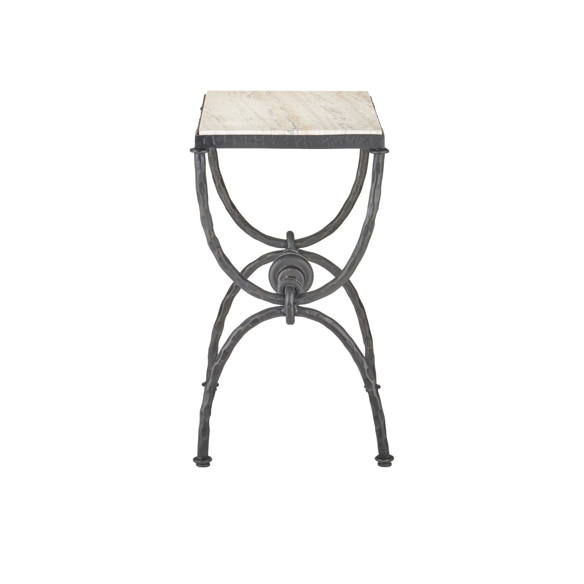 Currey and Company - 4000-0243 - Side Table - Agora - Natural / Rustic Bronze