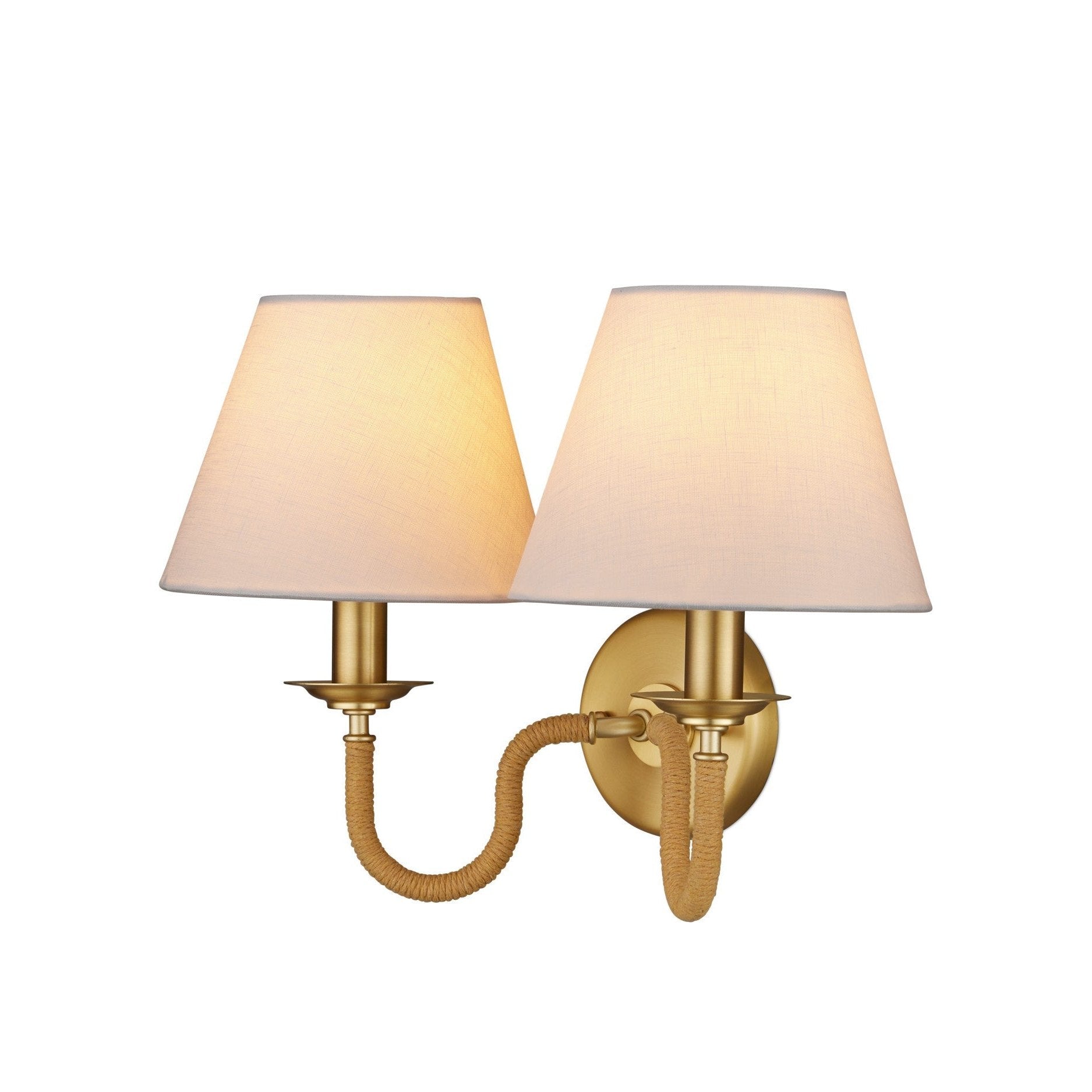 Currey and Company - 5000-0274 - Two Light Wall Sconce - Adala Brass Wall Sconce - Natural / Brushed Brass