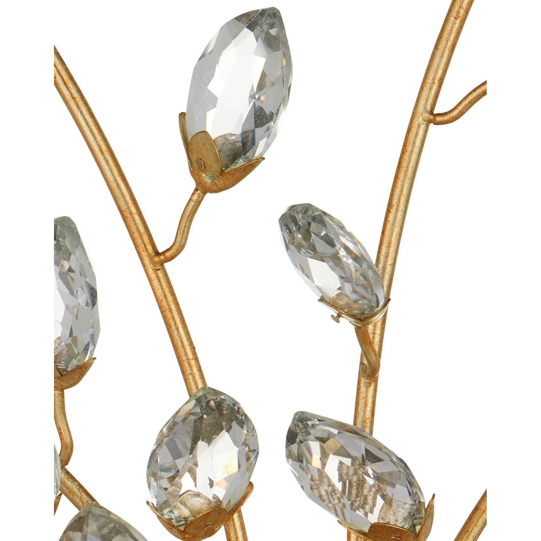 Currey and Company - 5000-0275 - Two Light Wall Sconce - Forget-Me-Not - Clear / Chinois Gold Leaf