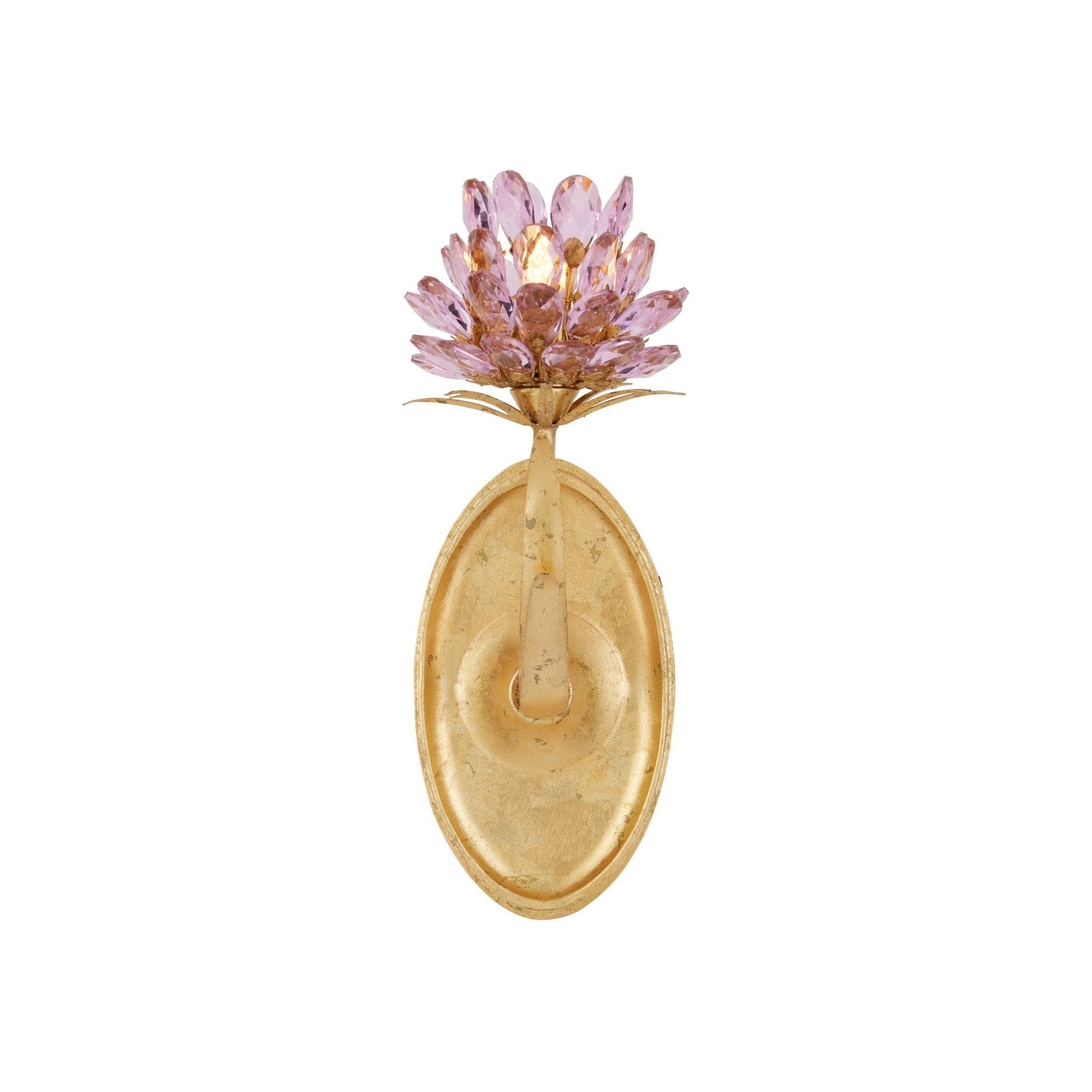 Currey and Company - 5000-0279 - One Light Wall Sconce - Marilee - Pink / Dutch Gold Leaf