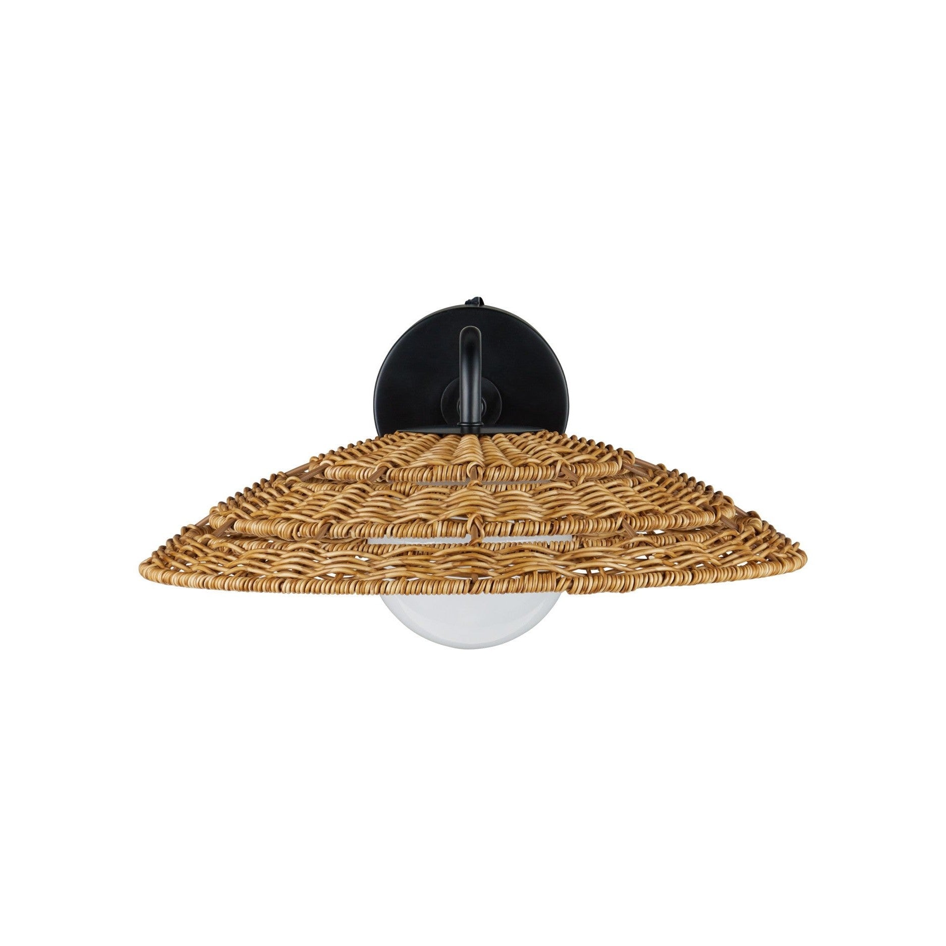 Currey and Company - 5500-0059 - One Light Wall Sconce - Barbary - Natural / Black / Frosted White