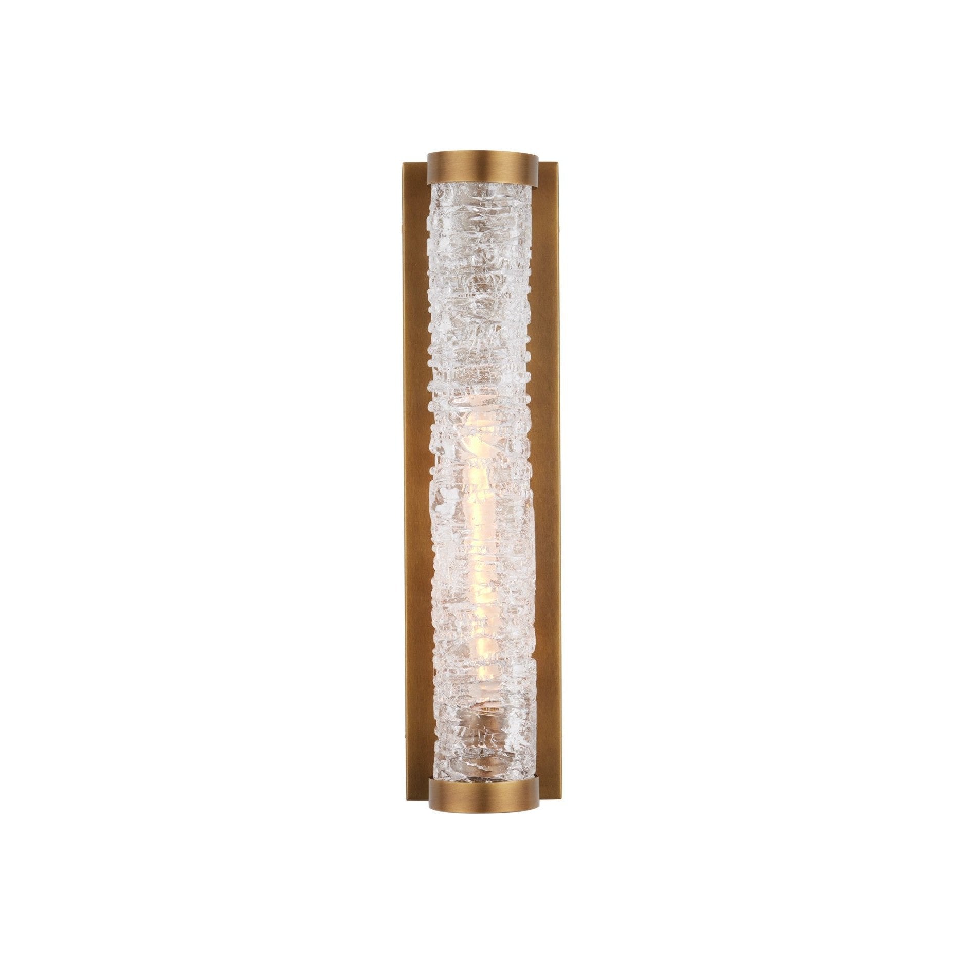 Currey and Company - 5800-0064 - One Light Wall Sconce - Busby Brass Bath Wall Sconce - Clear / Brushed Brass