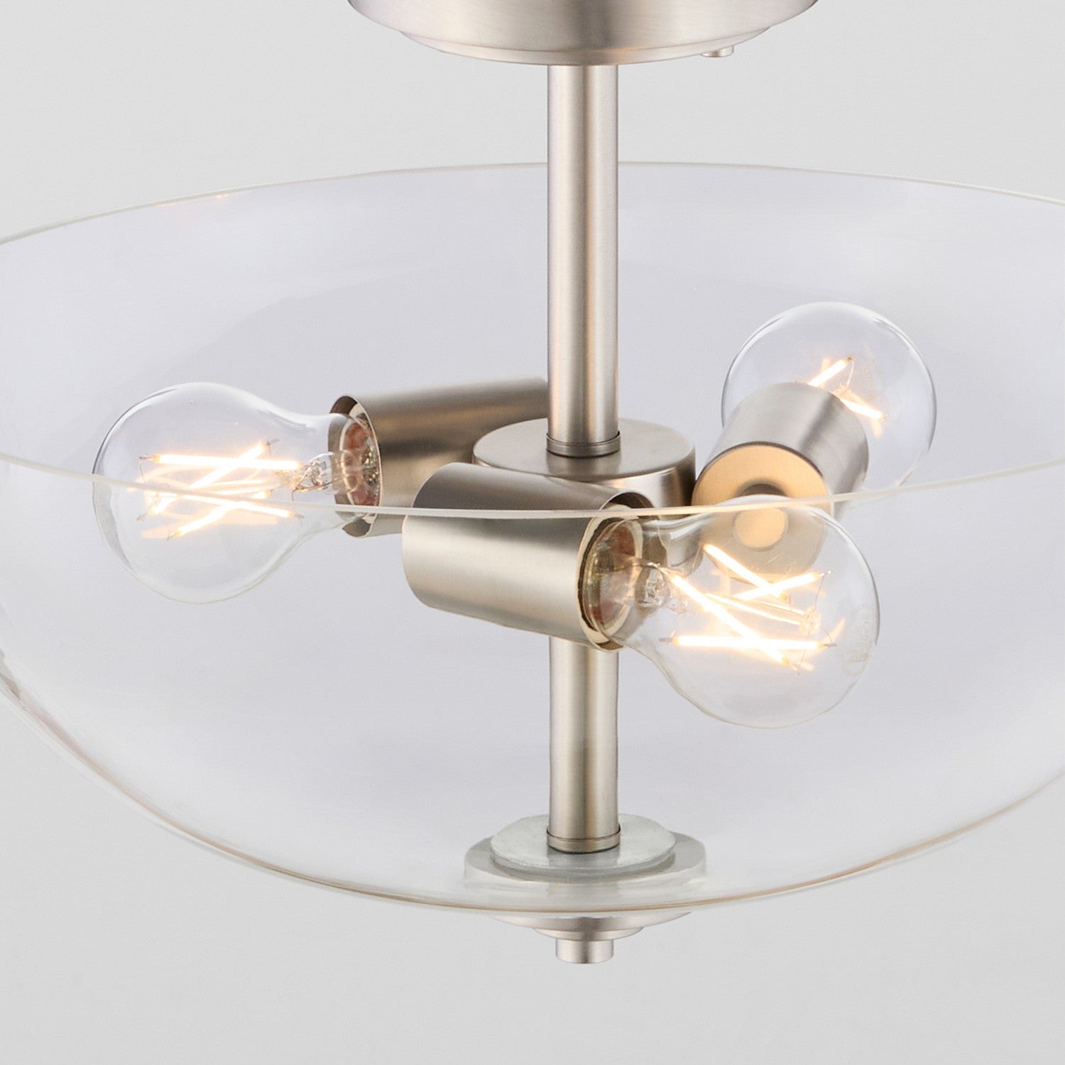 Quorum - 2800-15-65 - Three Light Dual Mount - Adams - Satin Nickel