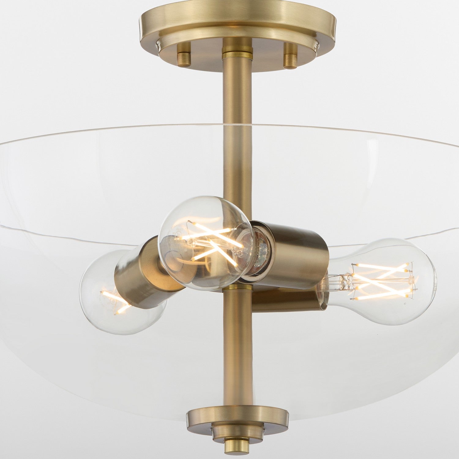 Quorum - 2800-15-80 - Three Light Dual Mount - Adams - Aged Brass