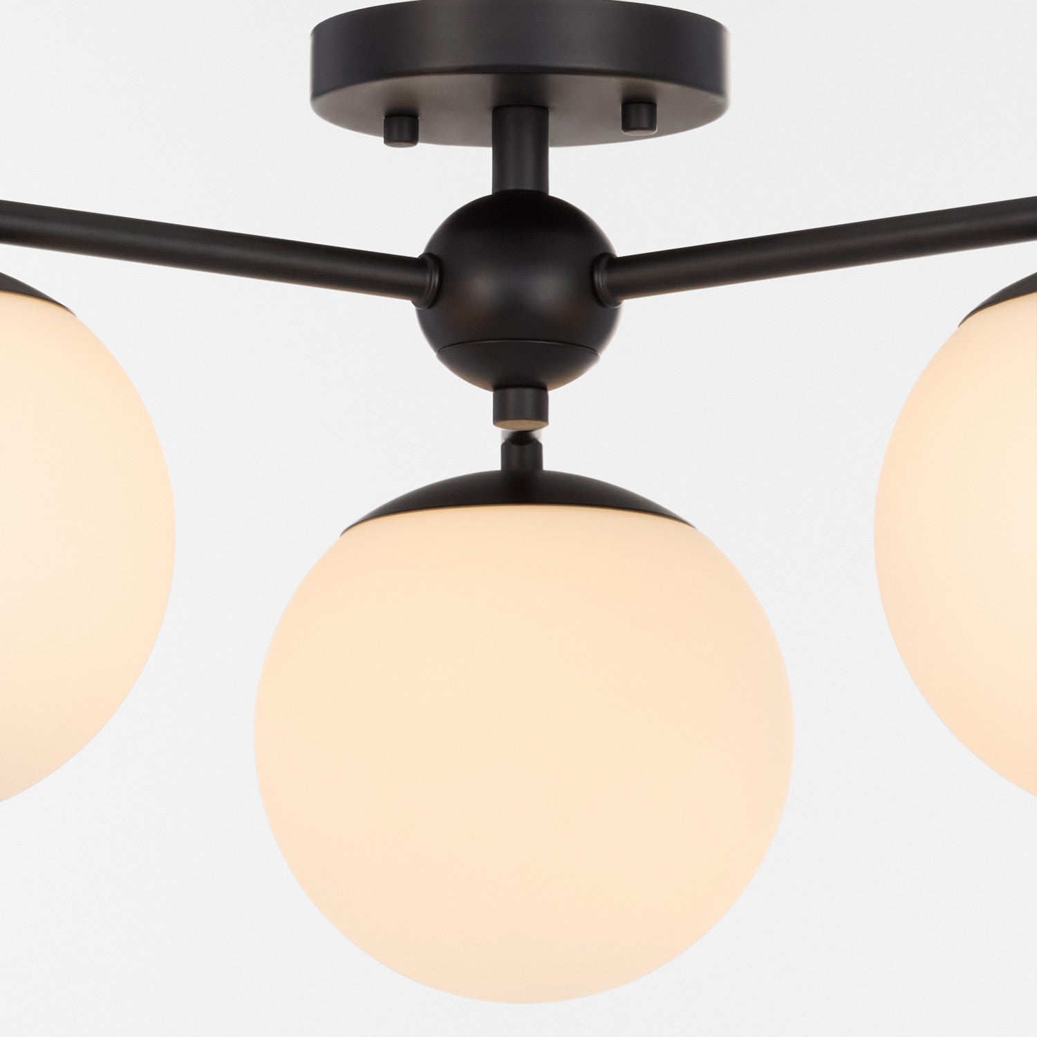 Quorum - 339-3-59 - Three Light Semi-Flush Mount - Jasper - Matte Black