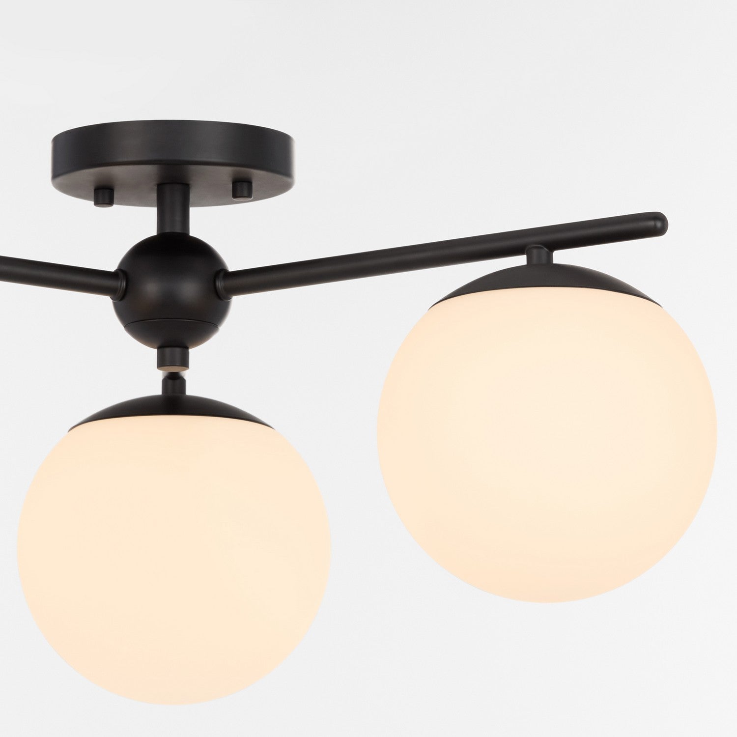 Quorum - 339-3-59 - Three Light Semi-Flush Mount - Jasper - Matte Black