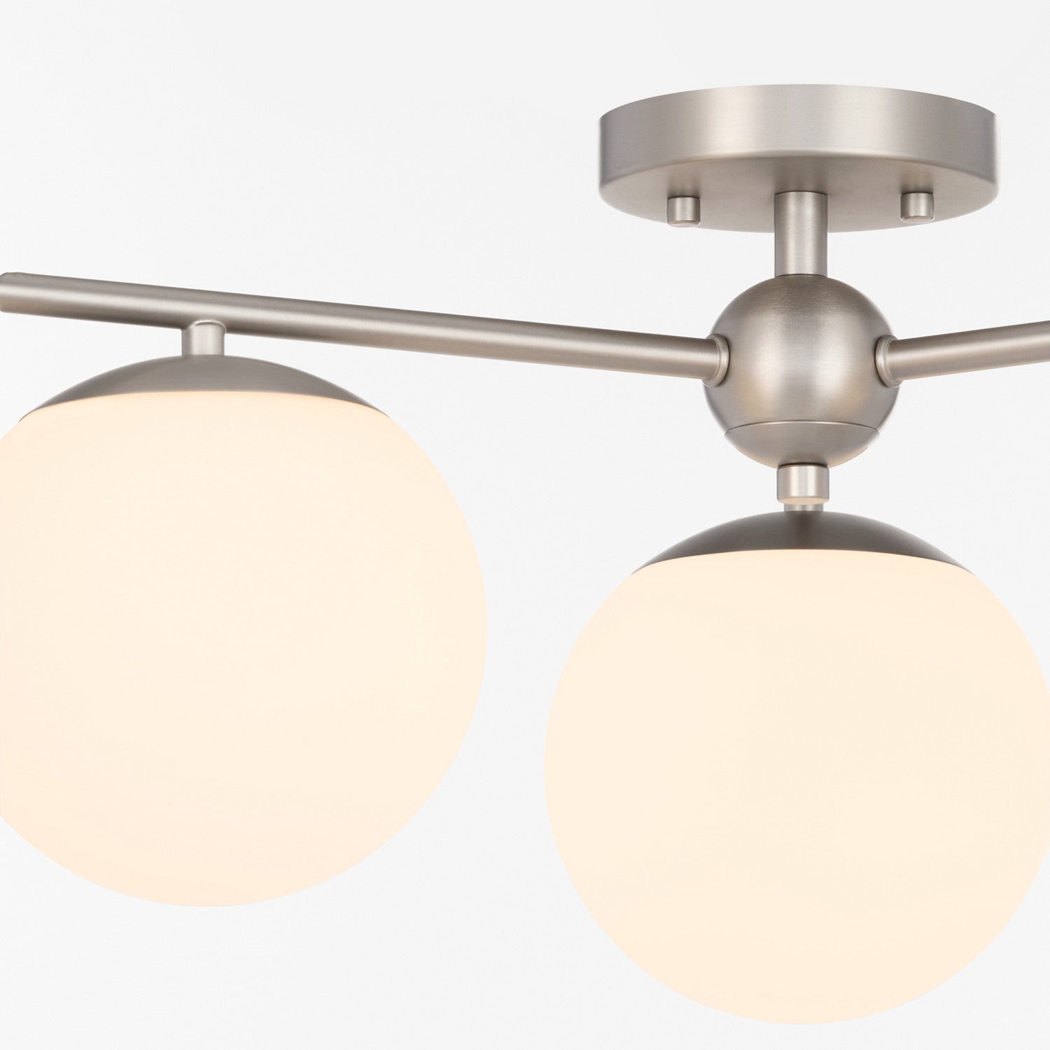 Quorum - 339-3-65 - Three Light Semi-Flush Mount - Jasper - Satin Nickel